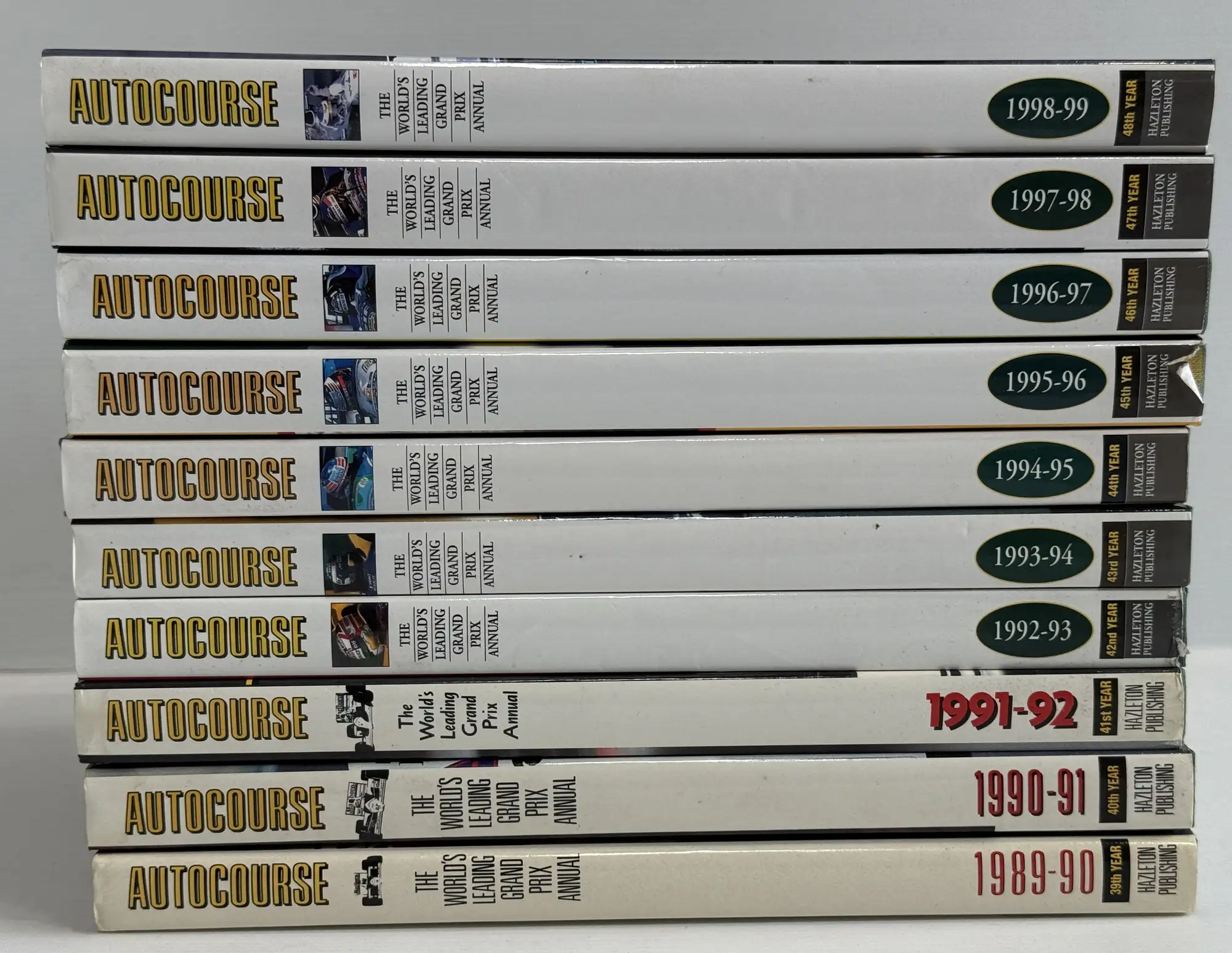 Autocourse - Ten Consecutive Editions dated  1989-90/1998-99-For Sale