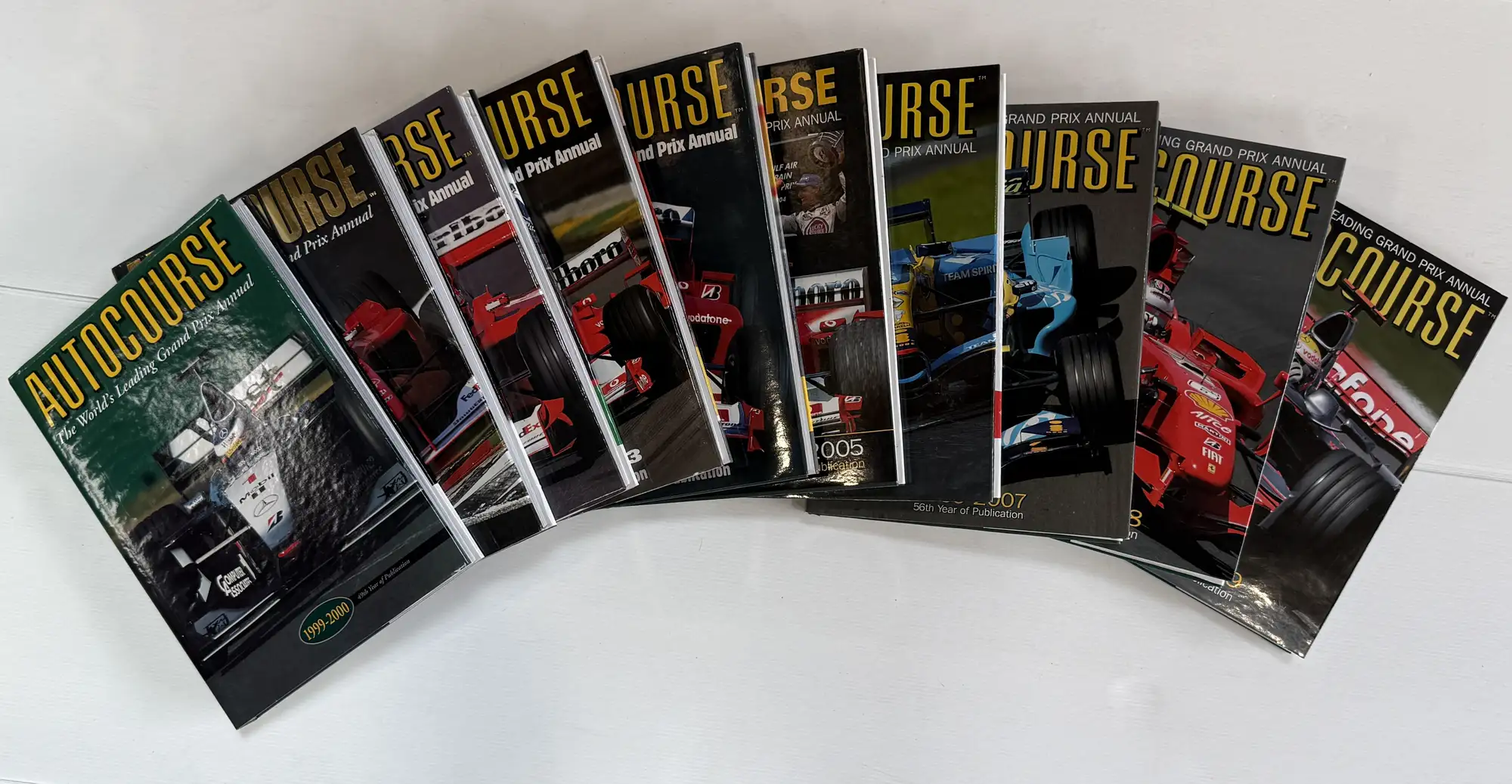 Autocourse - Ten Consecutive Editions dated 1999-2000 - 2008-For Sale
