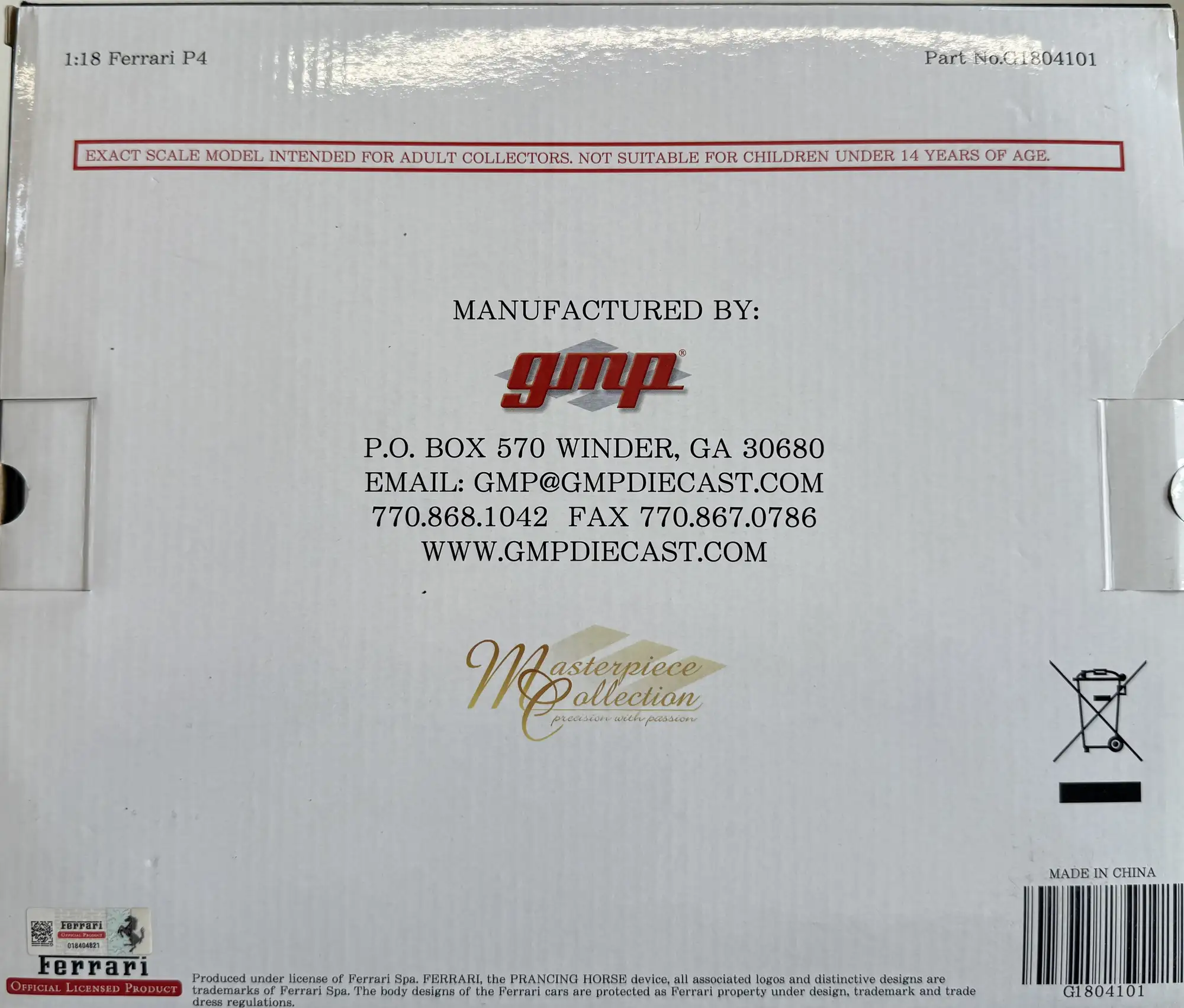 Ferrari 330 P4 Spyder 1:18 Scale Model by GMP-Sold