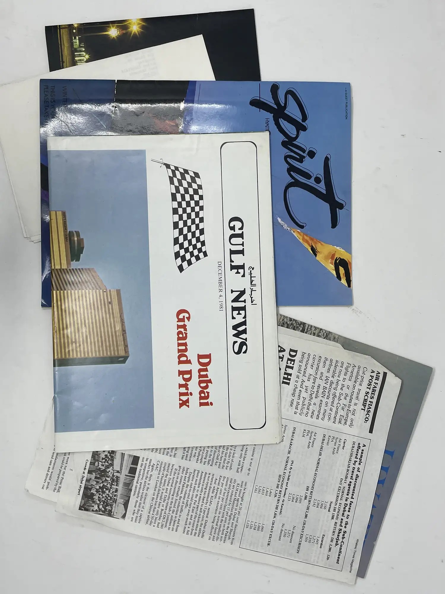 Fangio-Signed 1981 Dubai Grand Prix Framed Posters Plus Phot-For Sale