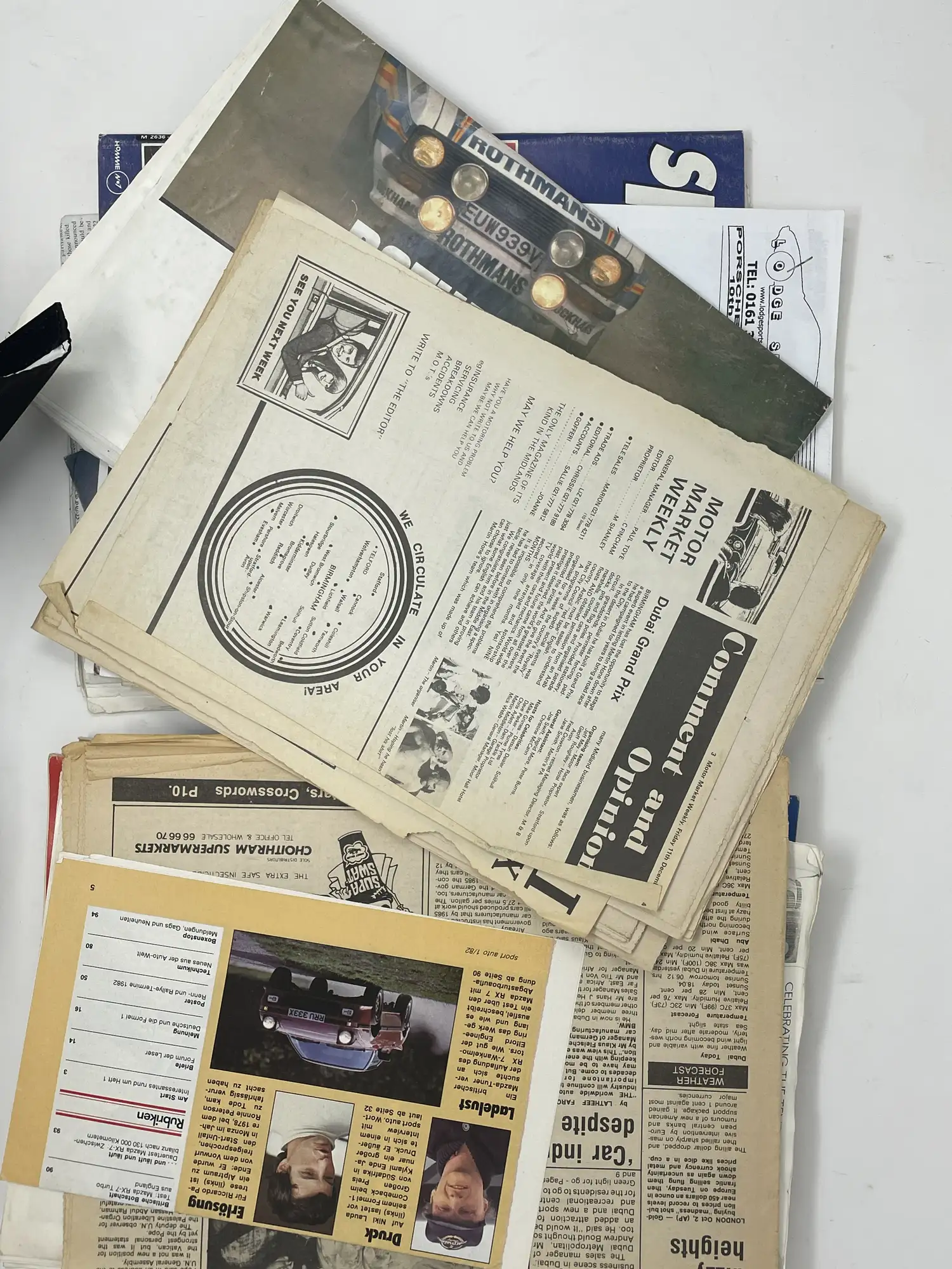 Fangio-Signed 1981 Dubai Grand Prix Framed Posters Plus Phot-For Sale