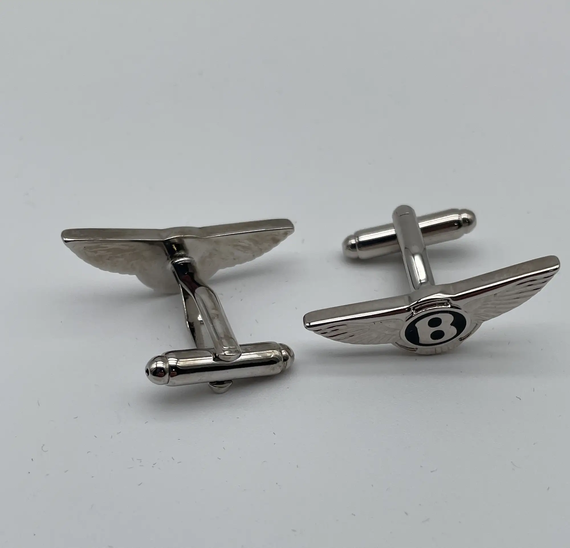 Unused, Plated and Enamelled Rolls-Royce and Bentley Cufflin-For Sale