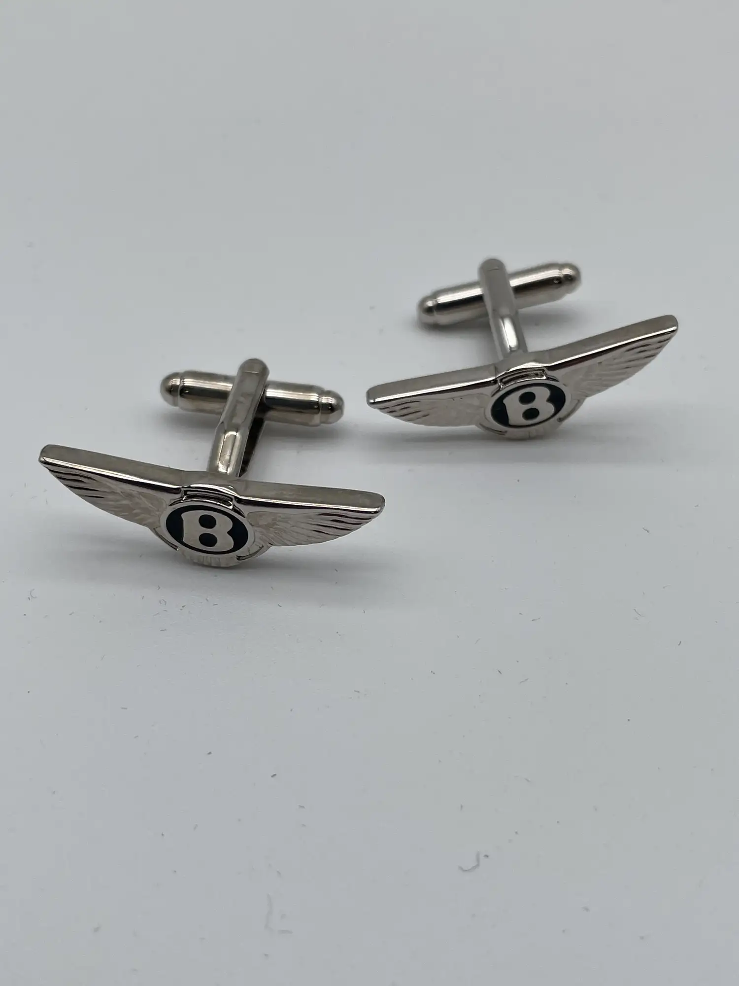 Unused, Plated and Enamelled Rolls-Royce and Bentley Cufflin-For Sale
