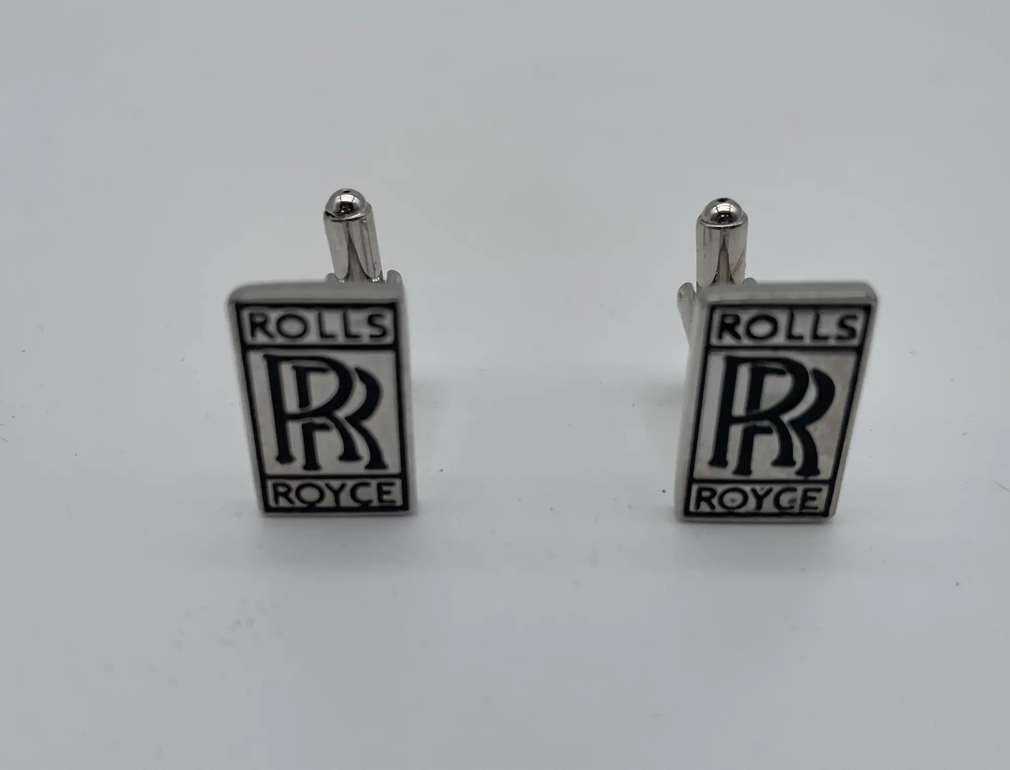 Unused, Plated and Enamelled Rolls-Royce and Bentley Cufflin-For Sale