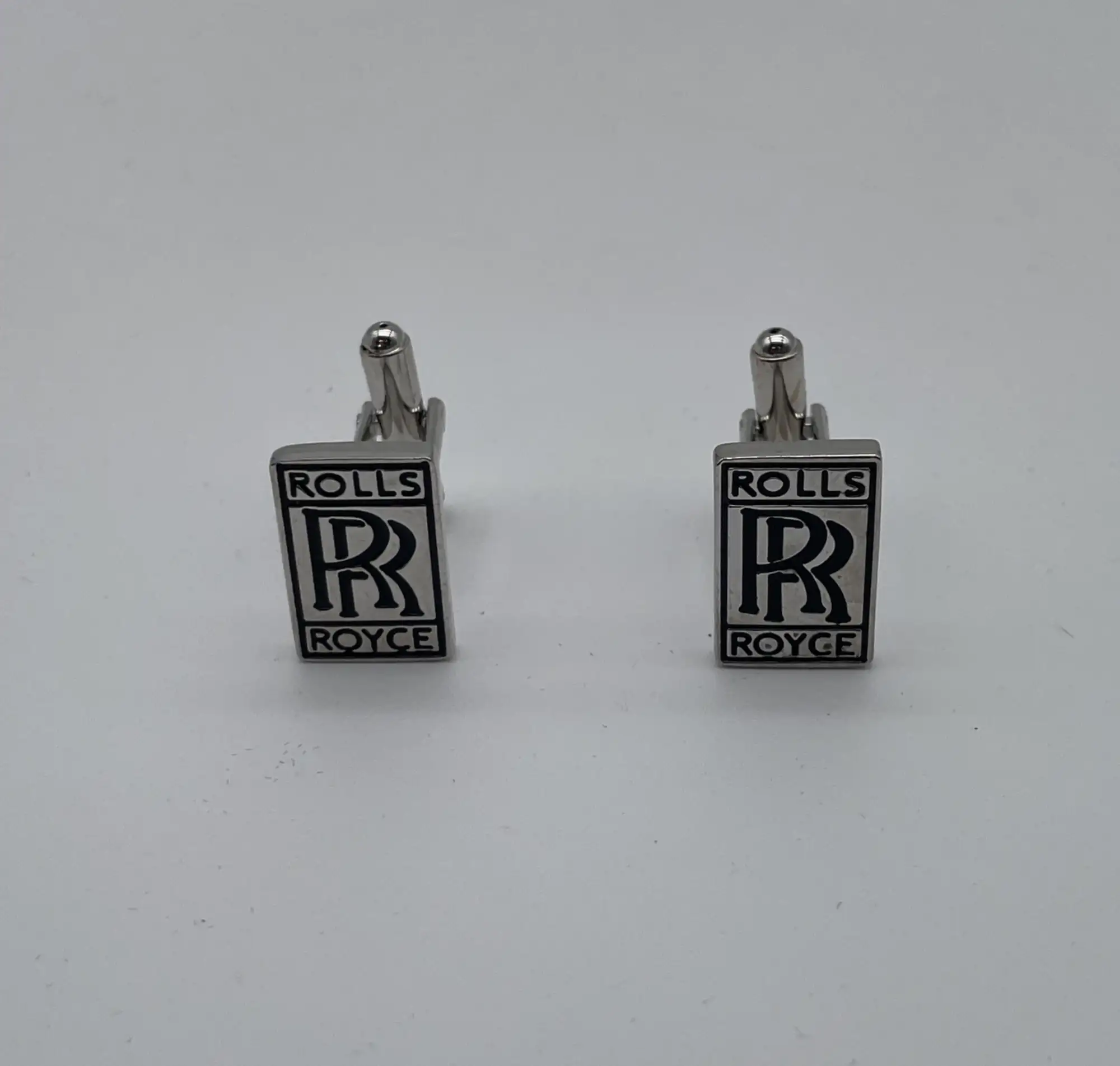 Unused, Plated and Enamelled Rolls-Royce and Bentley Cufflin-For Sale