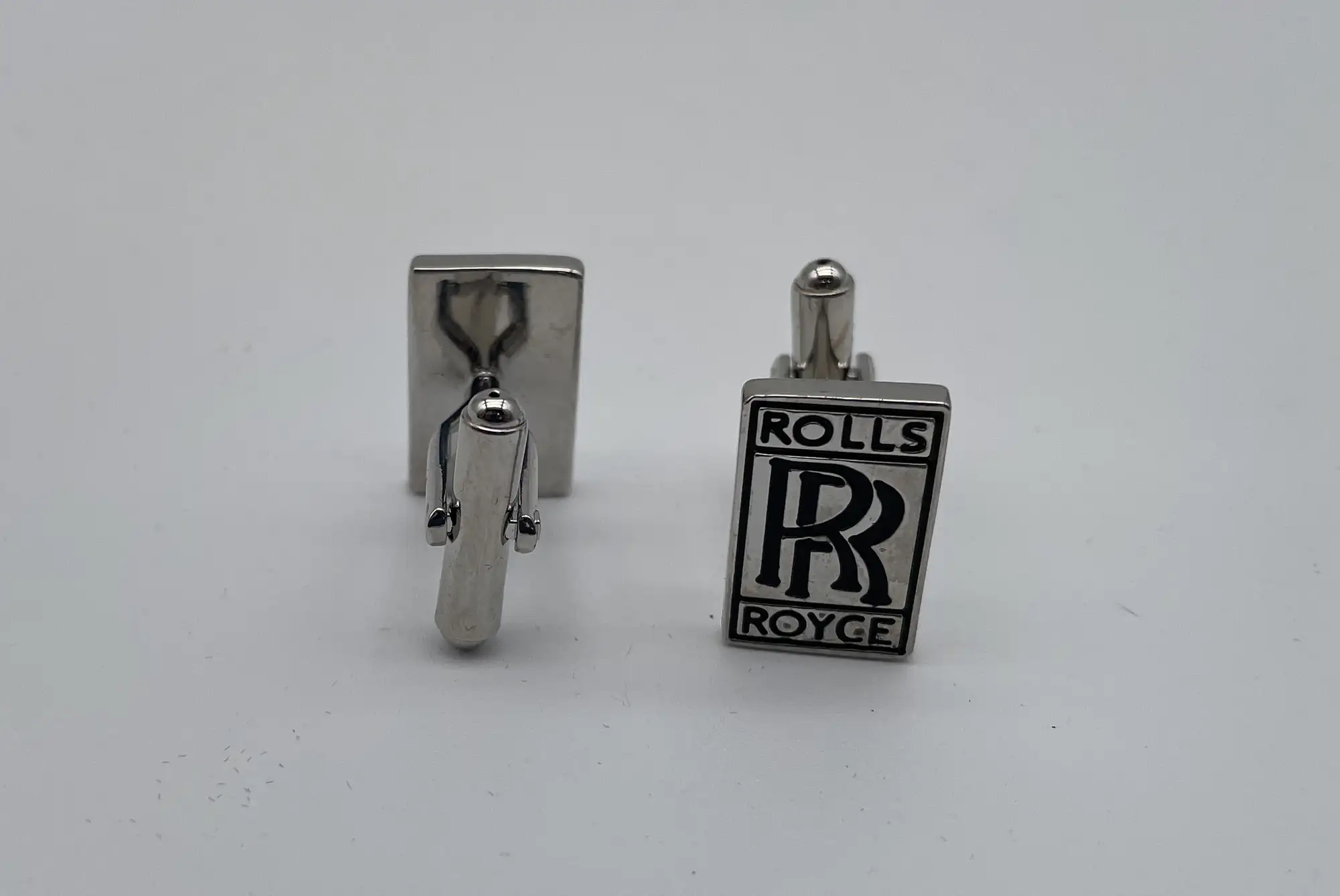 Unused, Plated and Enamelled Rolls-Royce and Bentley Cufflin-For Sale