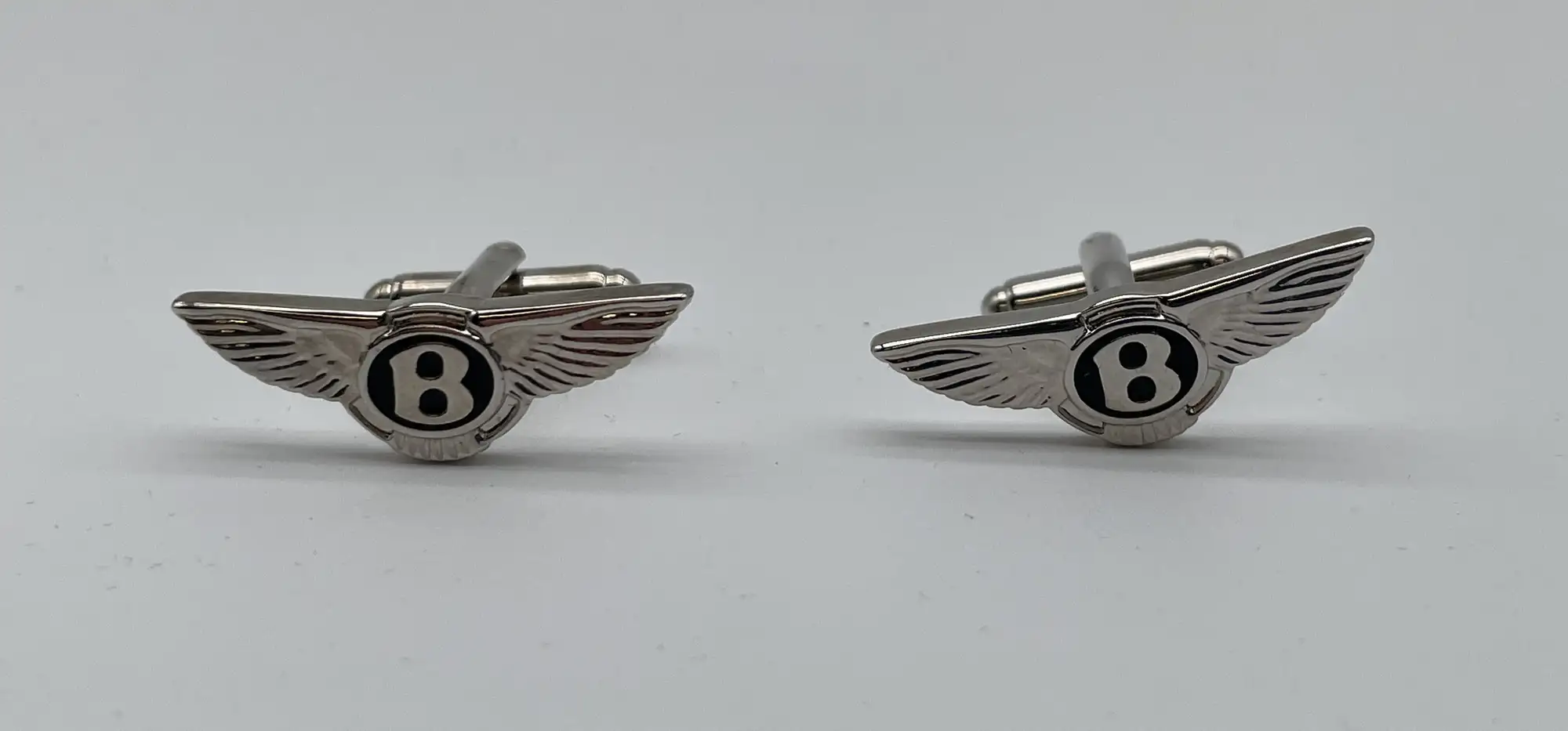 Unused, Plated and Enamelled Rolls-Royce and Bentley Cufflin-For Sale
