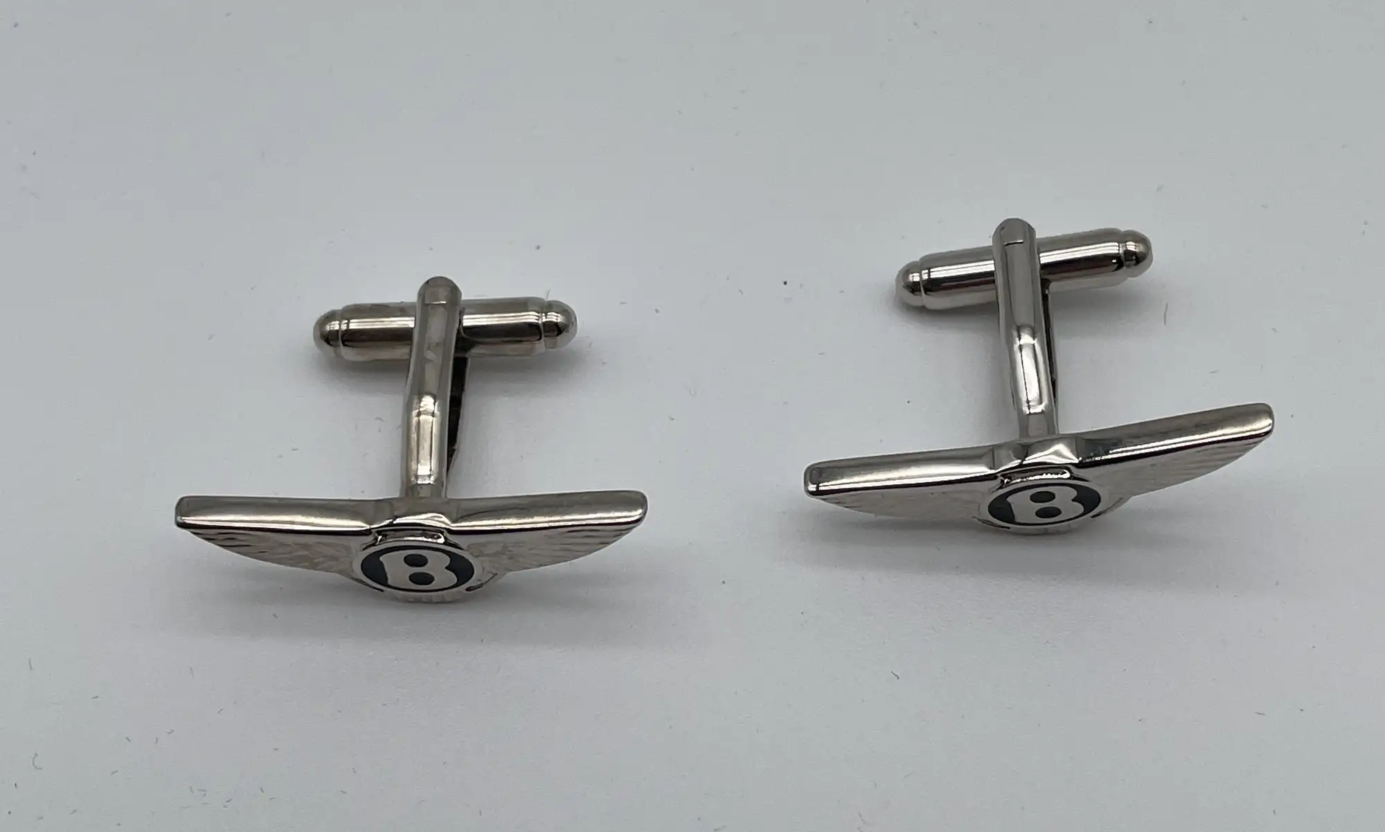 Unused, Plated and Enamelled Rolls-Royce and Bentley Cufflin-For Sale