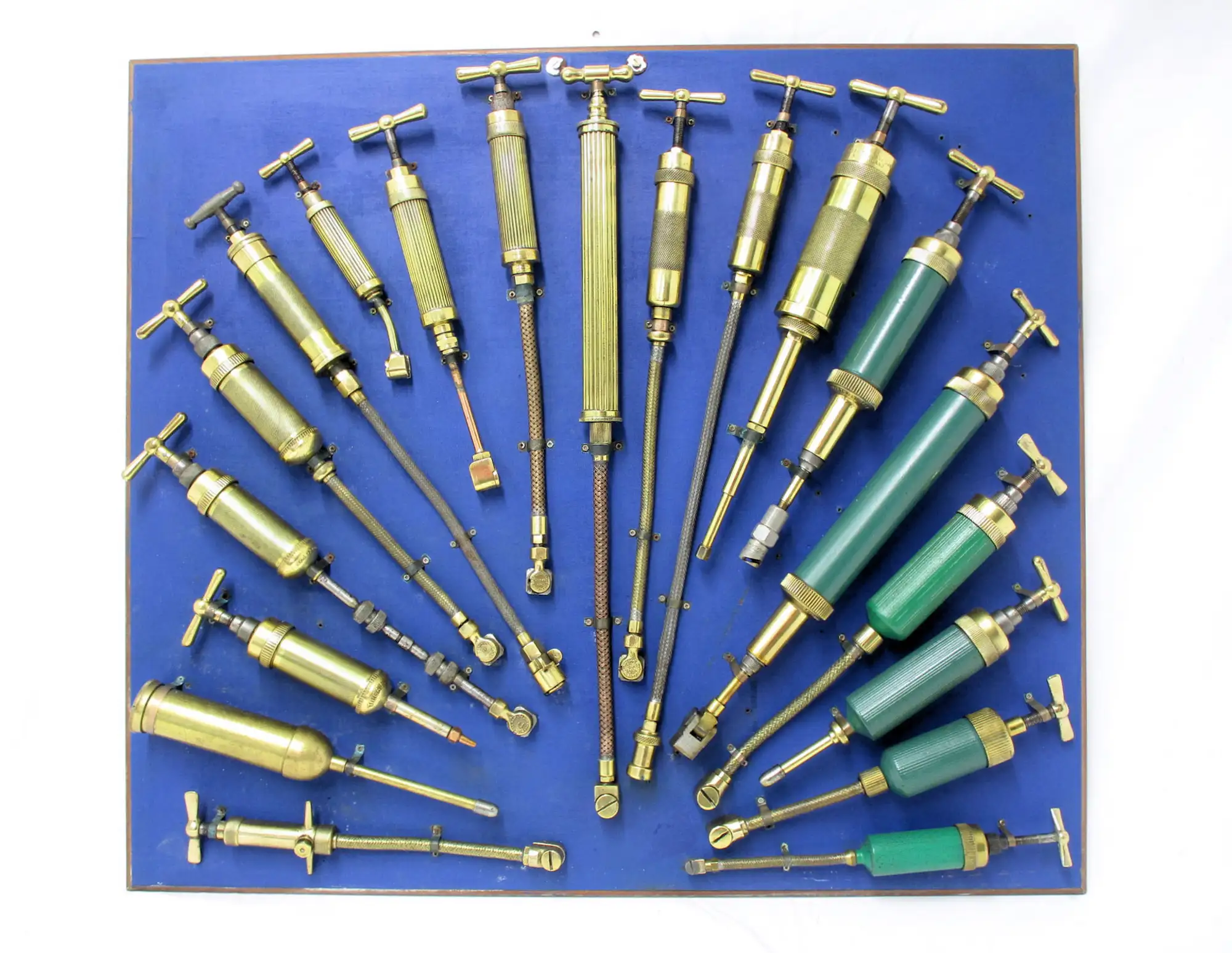 Genuine Vintage Grease Guns Wall Art Display-Sold