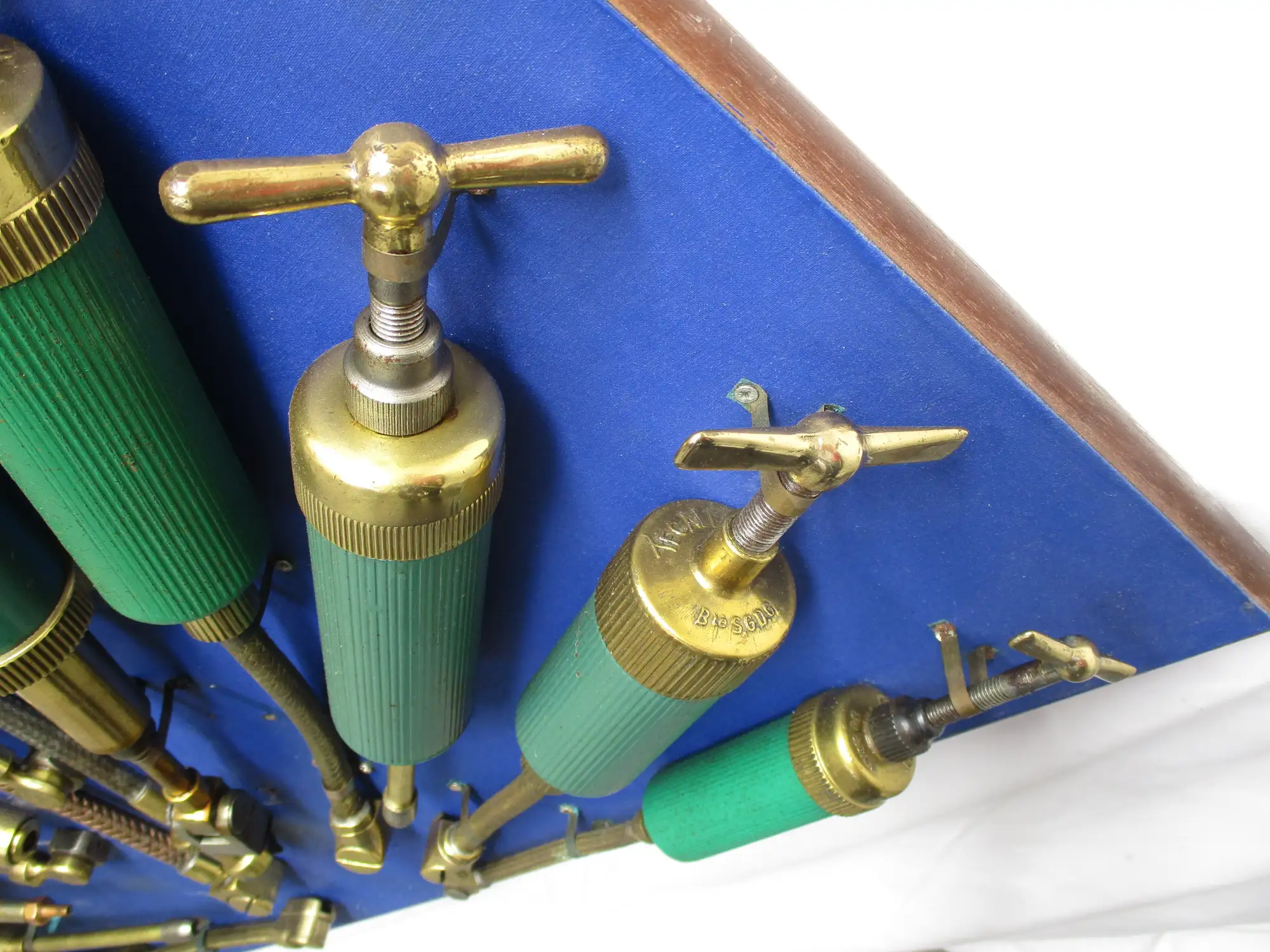 Genuine Vintage Grease Guns Wall Art Display-Sold