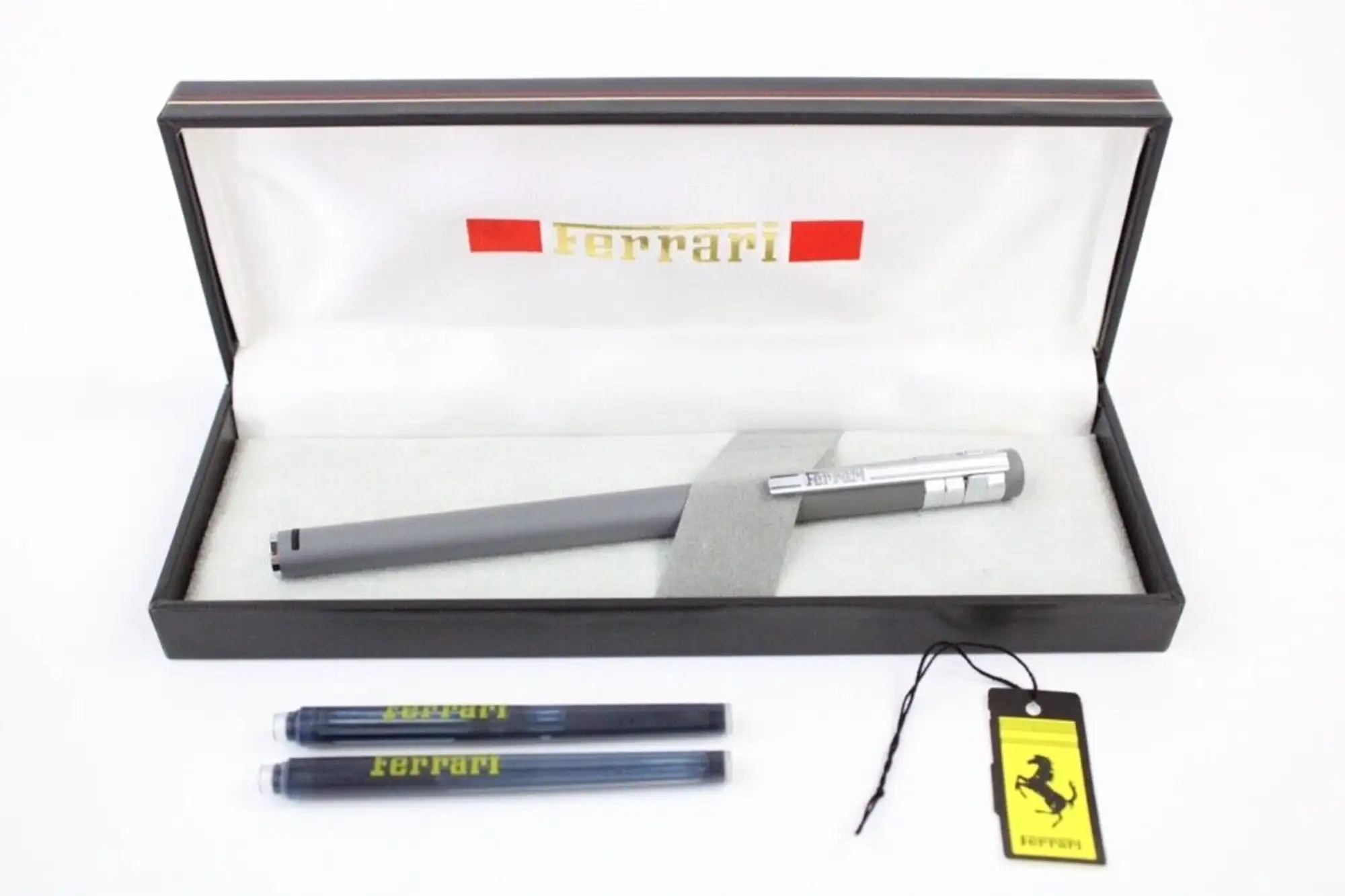 1980-90 Ferrari Formula Cartier Grey Fountain Pen Set 308 32-For Sale