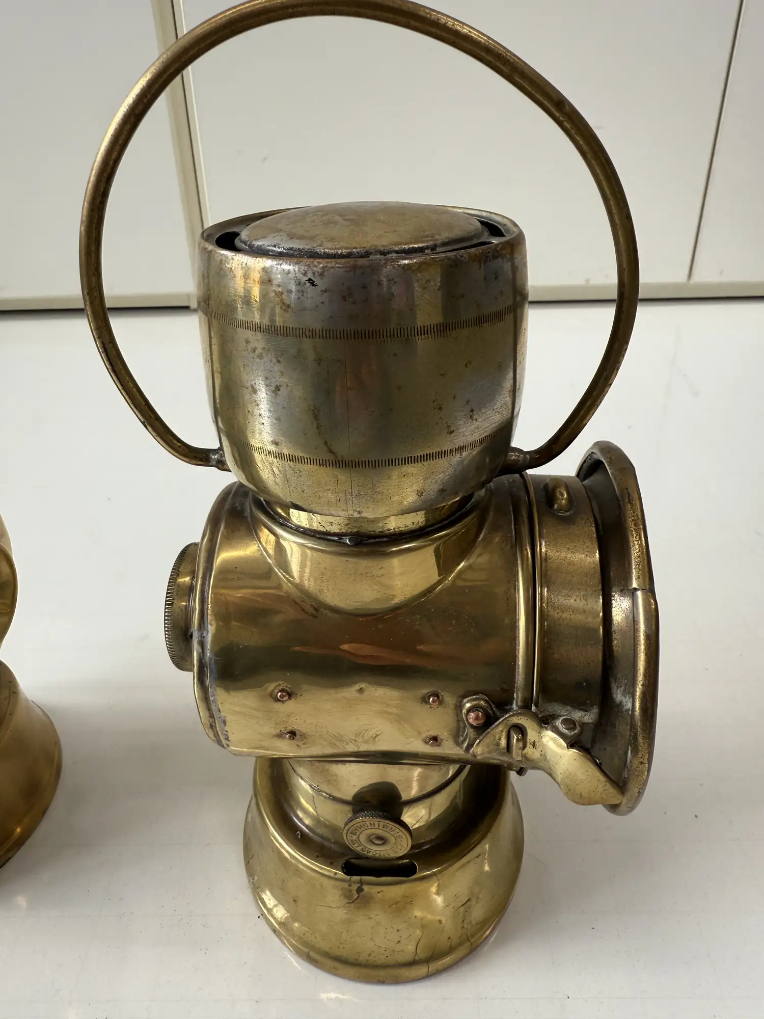 A Pair Of Brass Veteran/Edwardian Motor Car Side Lamps-For Sale