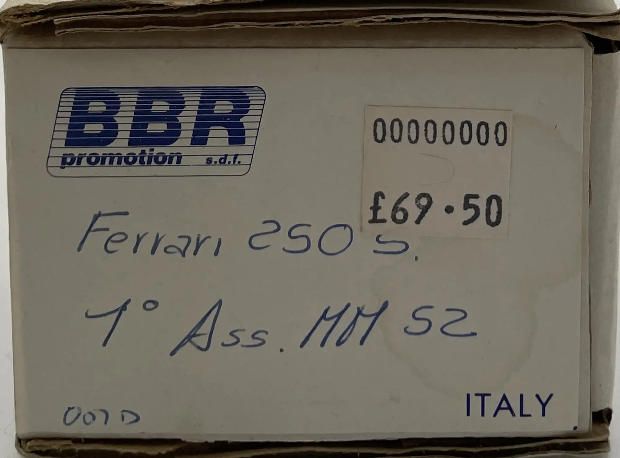 Ferrari 250 S #611 BBR Promotion 1:43 Model-For Sale