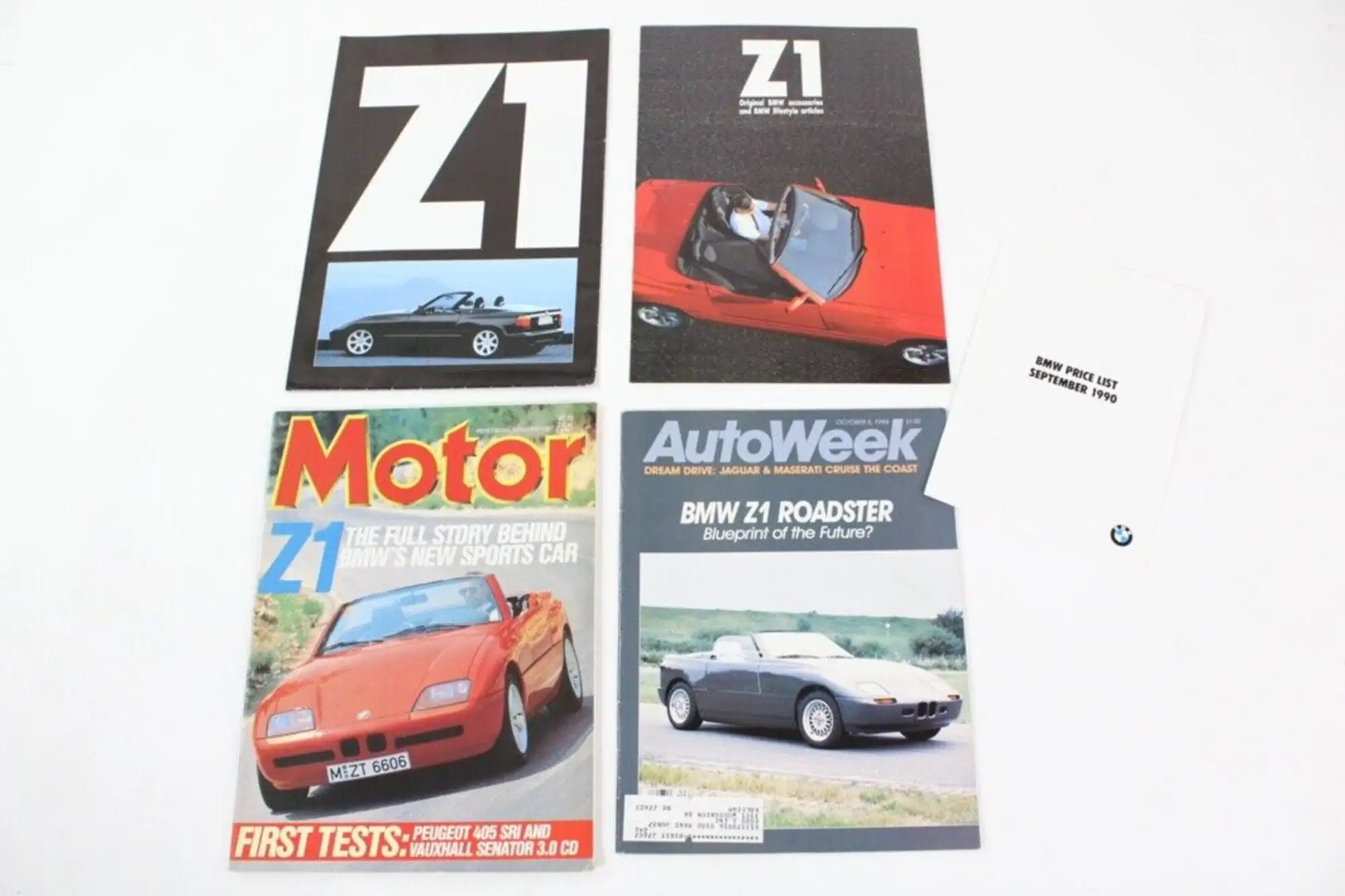 1989-91 OEM BMW Z1 Complete Three-Piece Fitted Luggage Set-For Sale