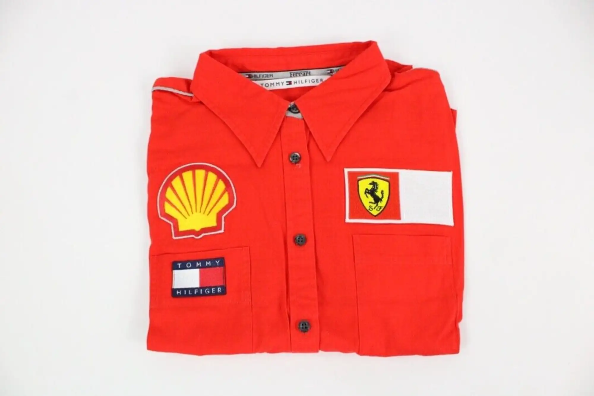 2000s Ferrari Tommy Hilfiger Formula 1 Polo Shirt -For Sale
