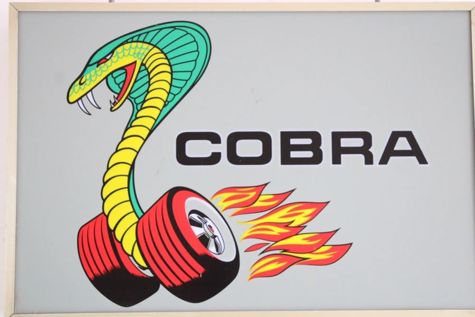 1960s Ford 'Cobra' Shelby Mustang Illuminated Sign-For Sale