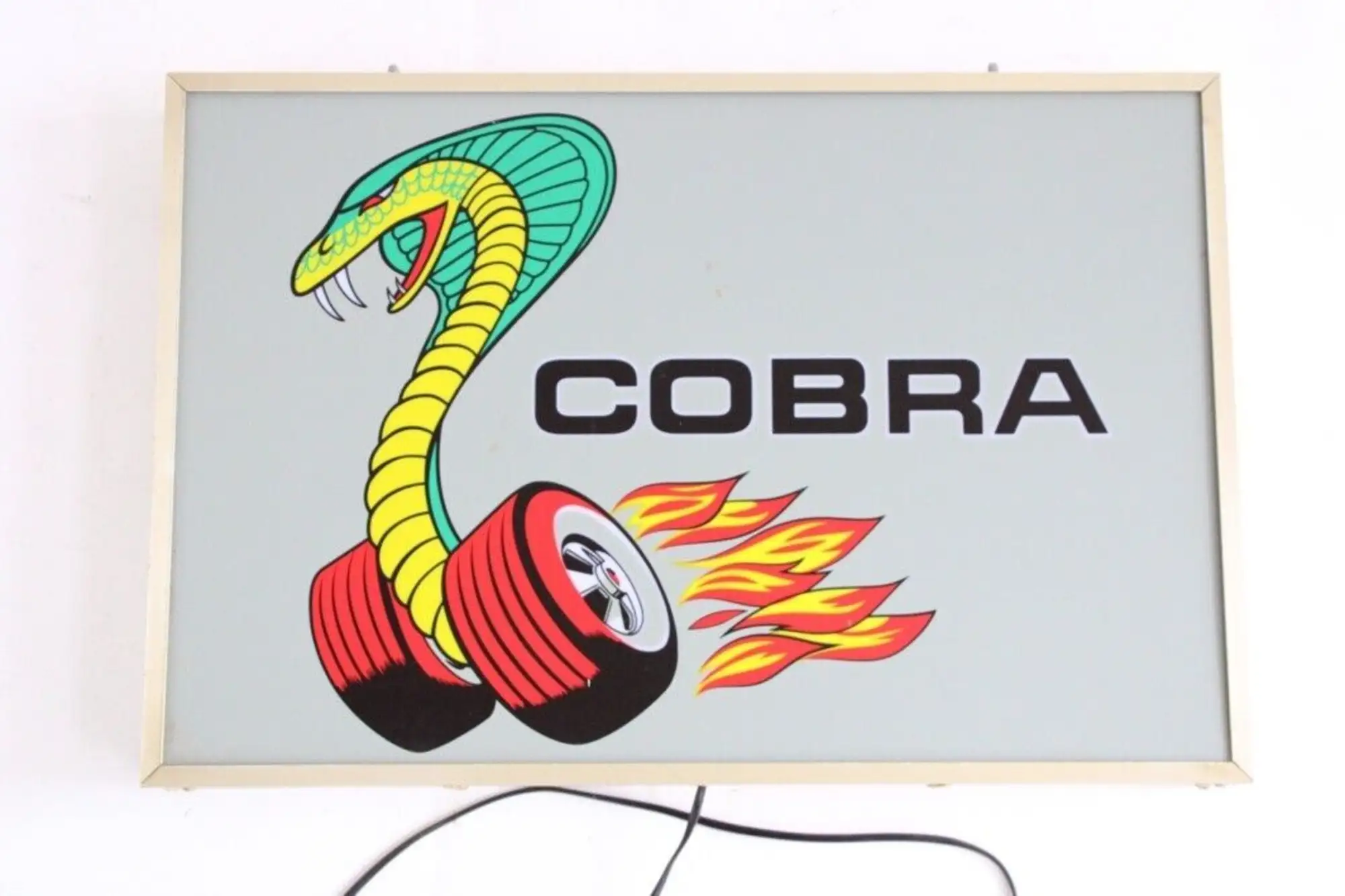 1960s Ford 'Cobra' Shelby Mustang Illuminated Sign-For Sale