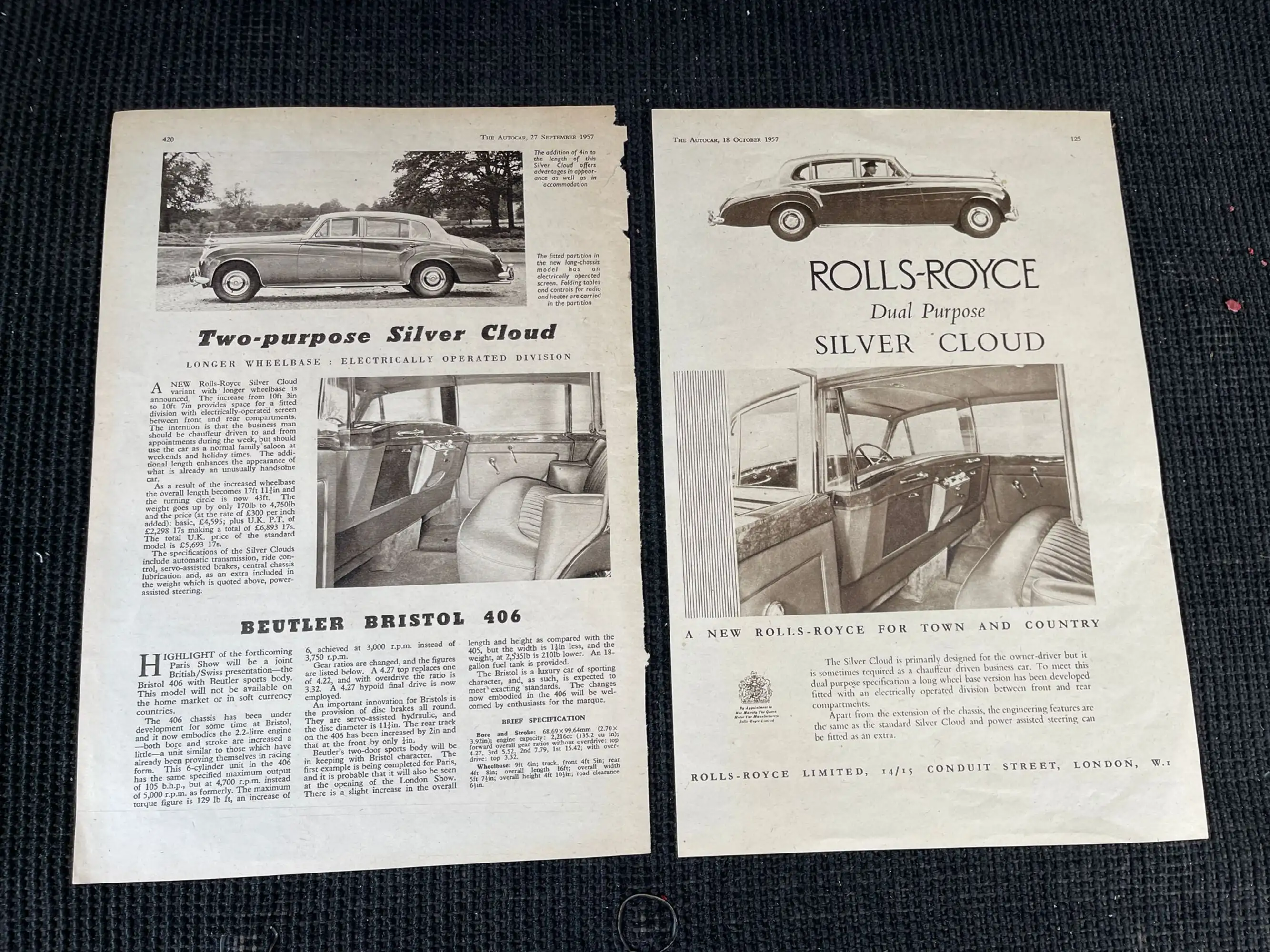 1956 Rolls-Royce Silver Cloud I EWB Factory Prototype-For Sale