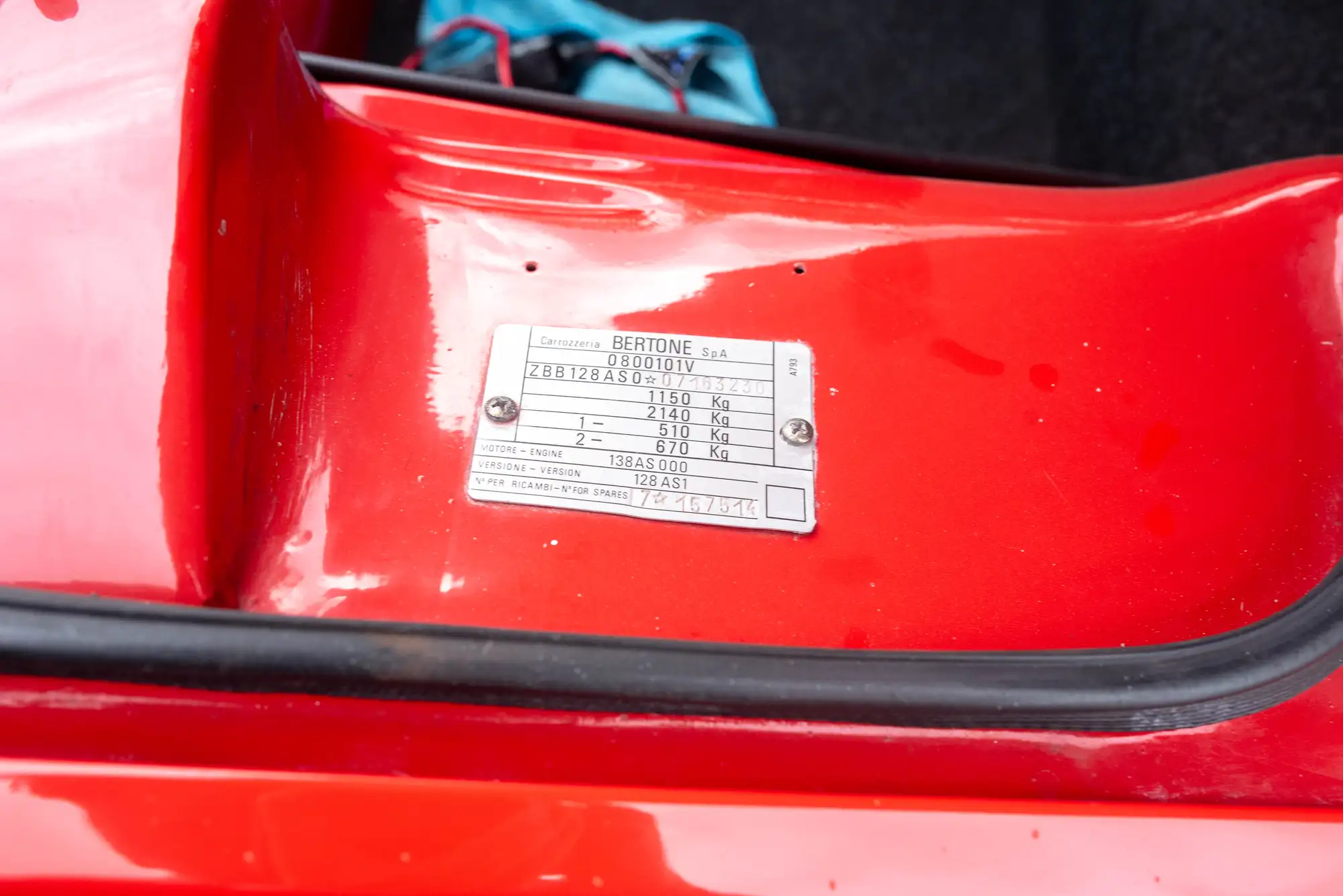 1988 Fiat X1/9 - 25,508 Miles-Sold