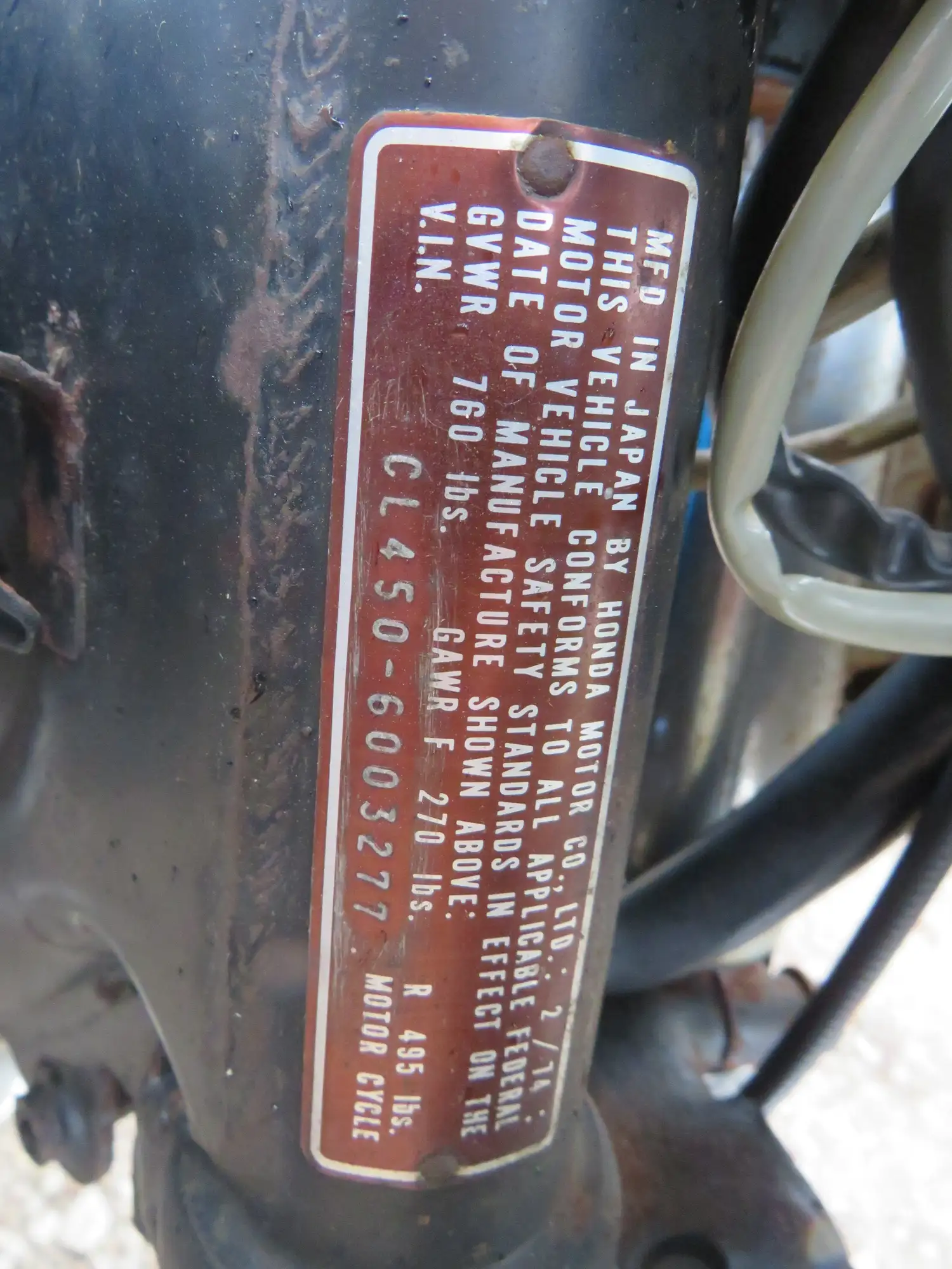 1974 Honda CL450K6 Scrambler 444cc-For Sale