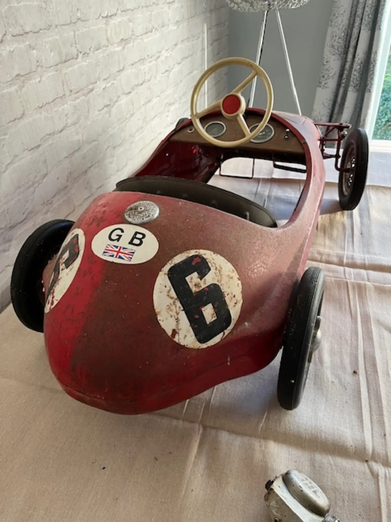 Tri-ang Vanwall Grand Prix Pedal Car With Period Custom Dash-For Sale