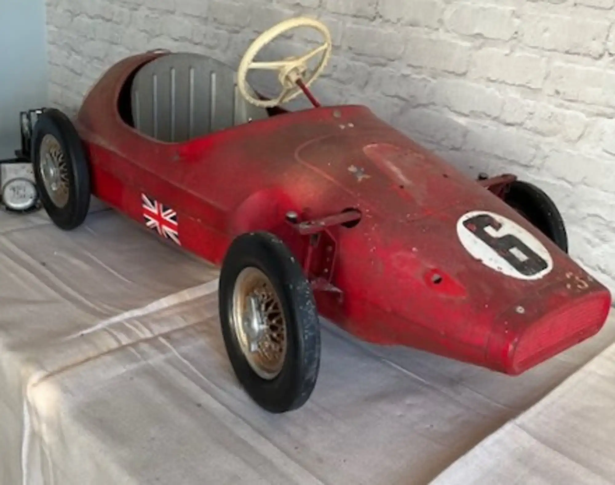 Tri-ang Vanwall Grand Prix Pedal Car With Period Custom Dash-For Sale