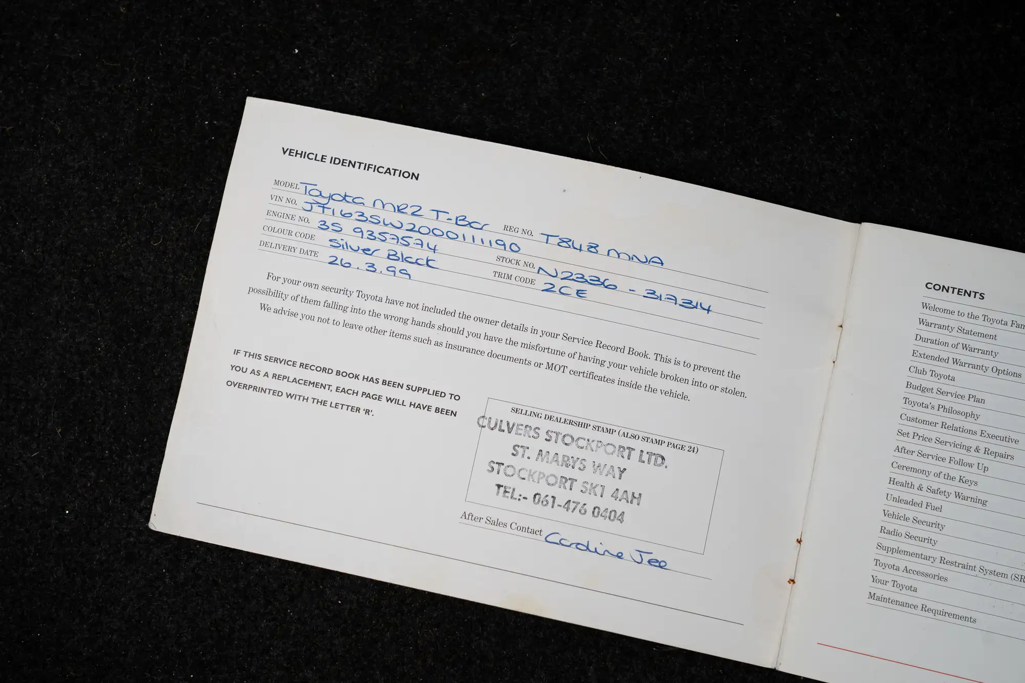 1999 Toyota MR2 GT 16V-Sold