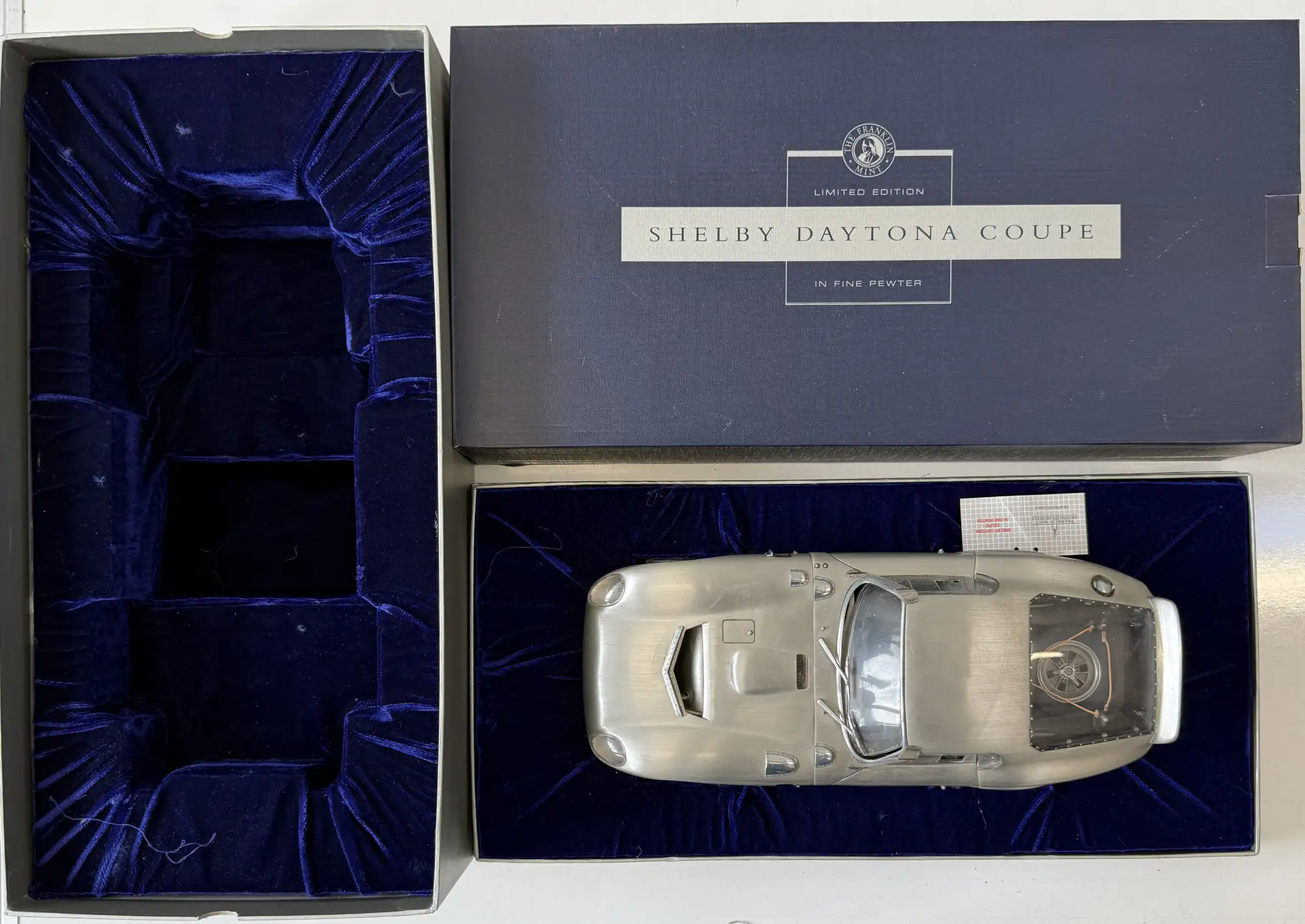 1:12 Scale Shelby Daytona Model by Franklin Mint in Pewter-Sold