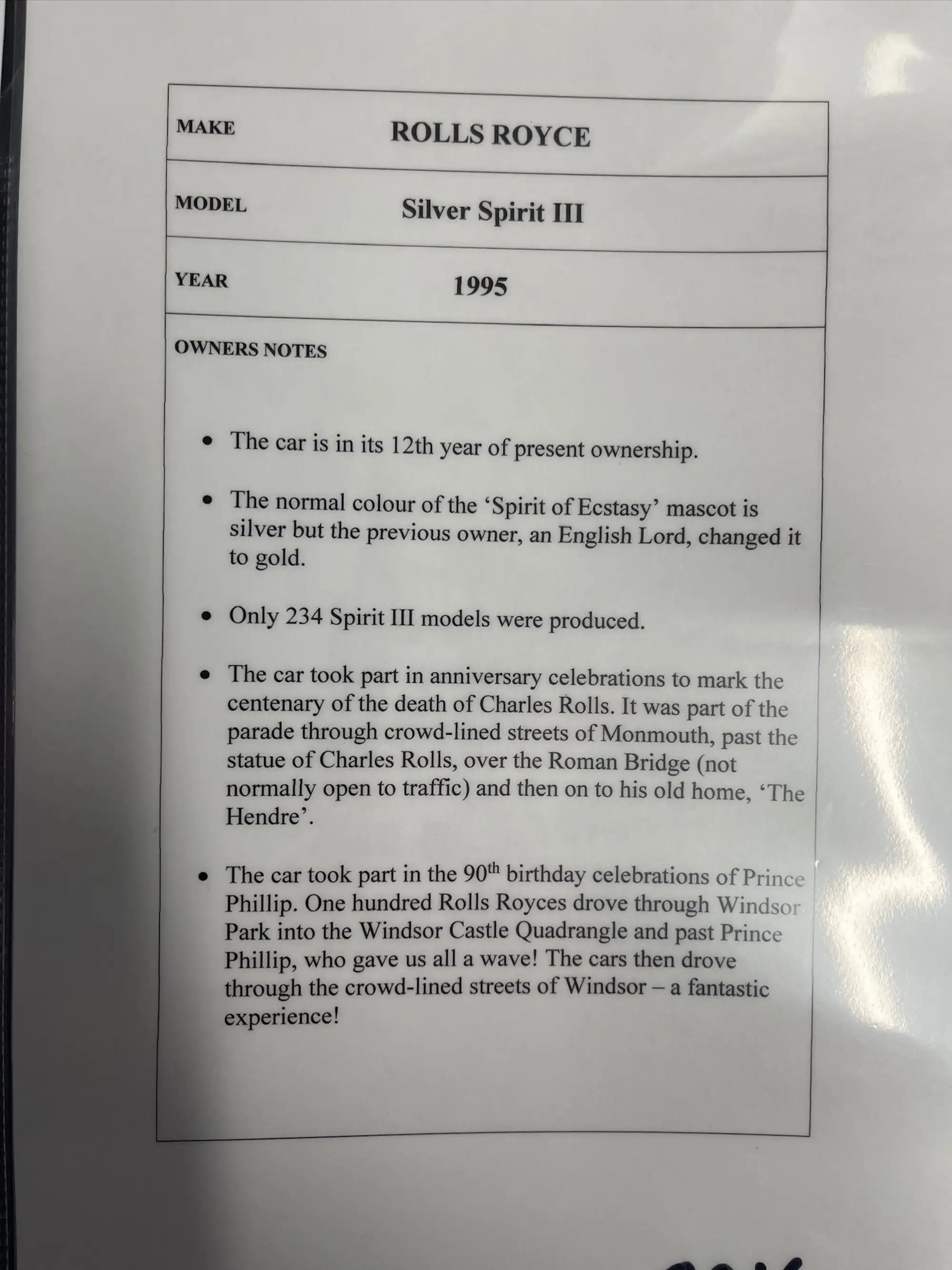 1995 Rolls-Royce Silver Spirit III-Sold