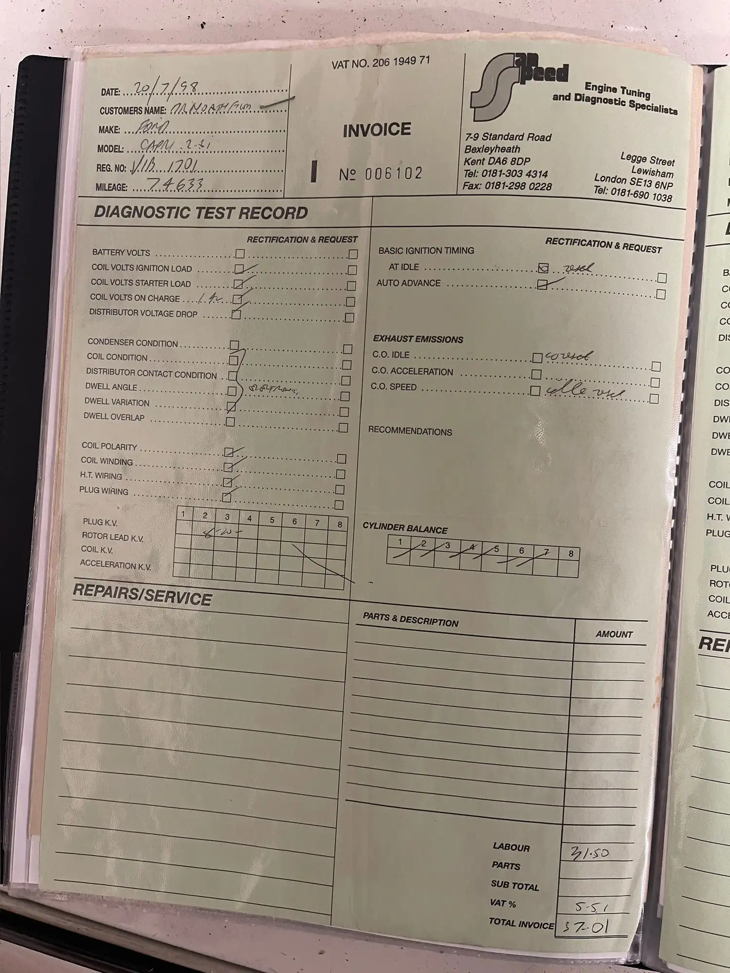 1987 Ford Capri 280 Brooklands-Sold