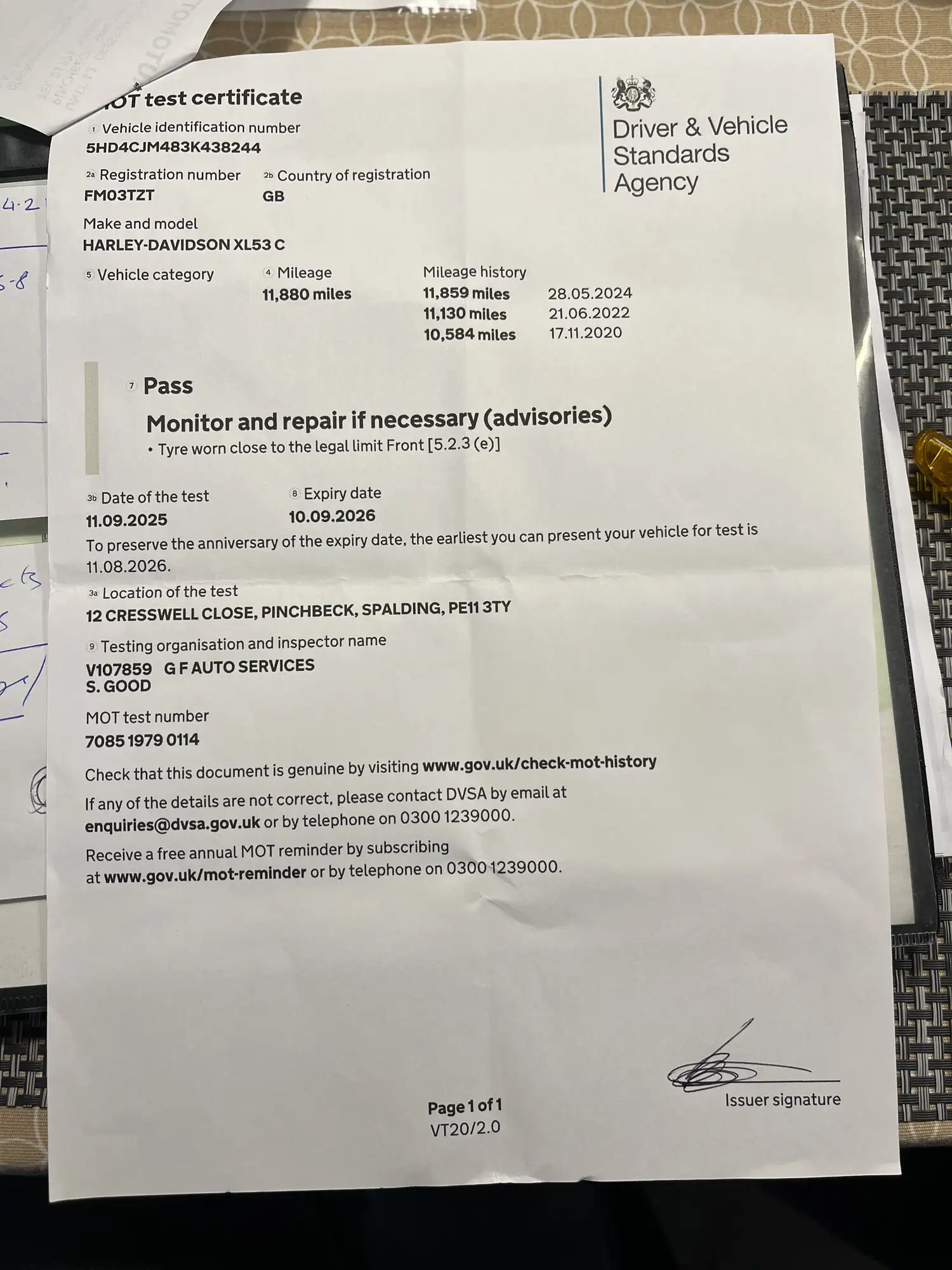 2003 Harley-Davidson XL883C Sportster Custom 883cc-For Sale