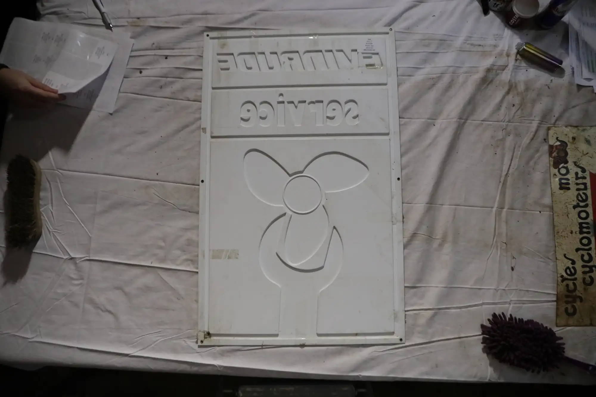 Evinrude Service Plastic Sign-For Sale