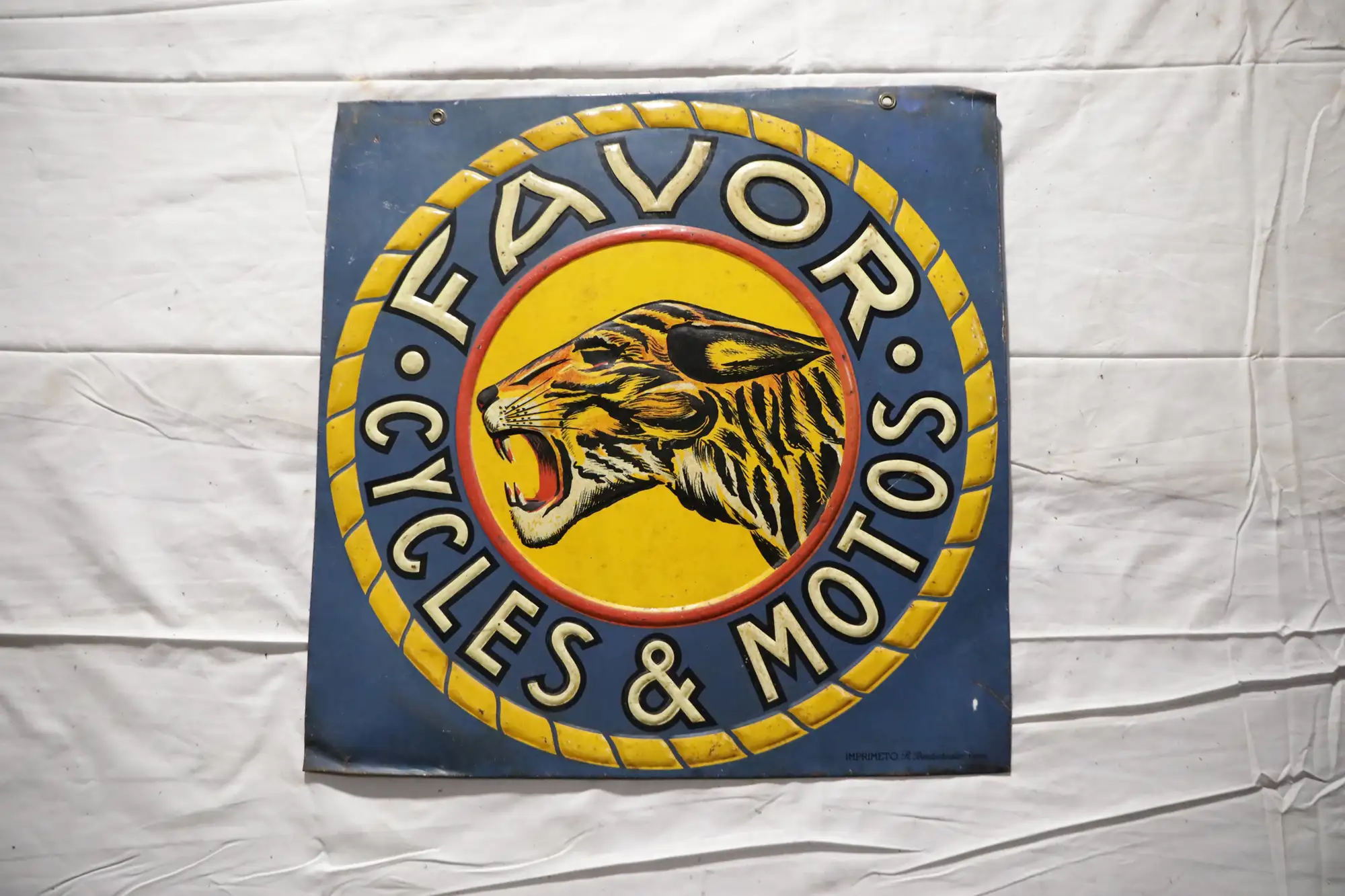 Favor Cycles & Motors Enamel Sign-For Sale