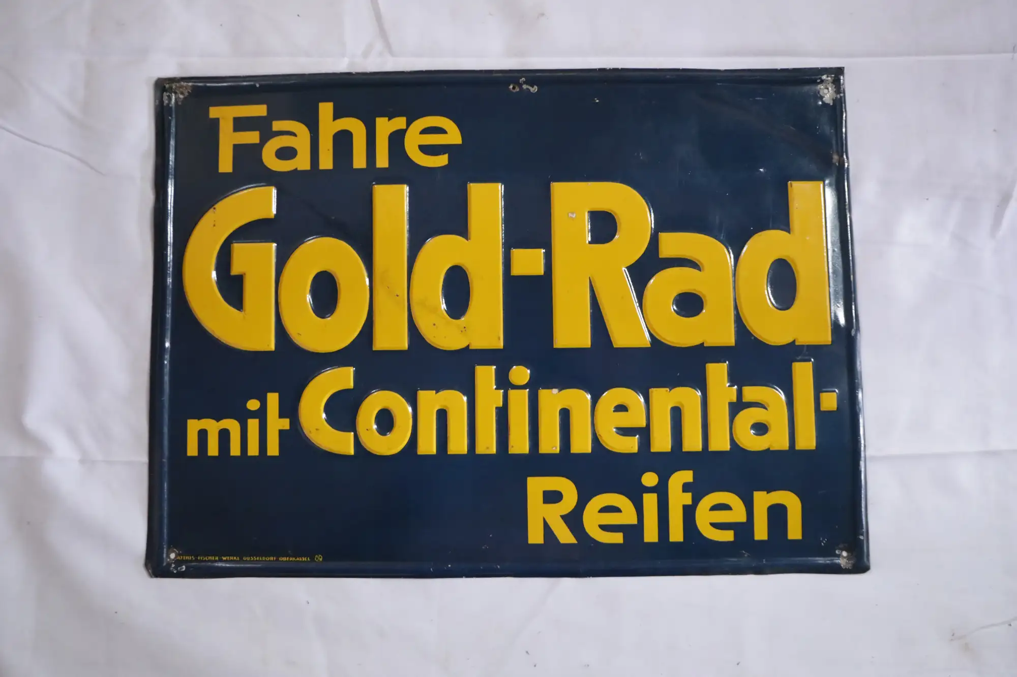 1952 Gold-Rad Enamel Sign-For Sale