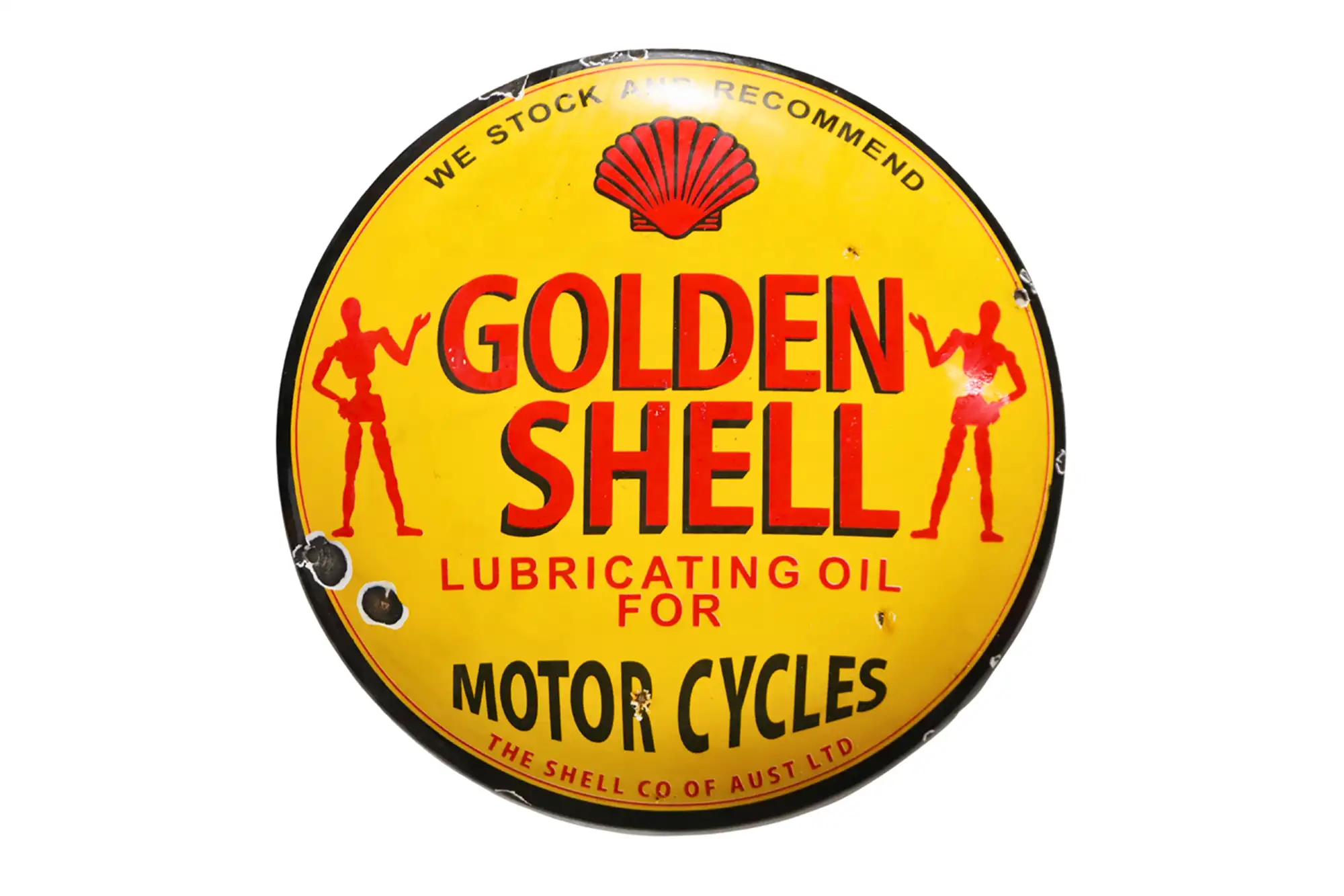 Golden Shell Modern Tin Sign-For Sale