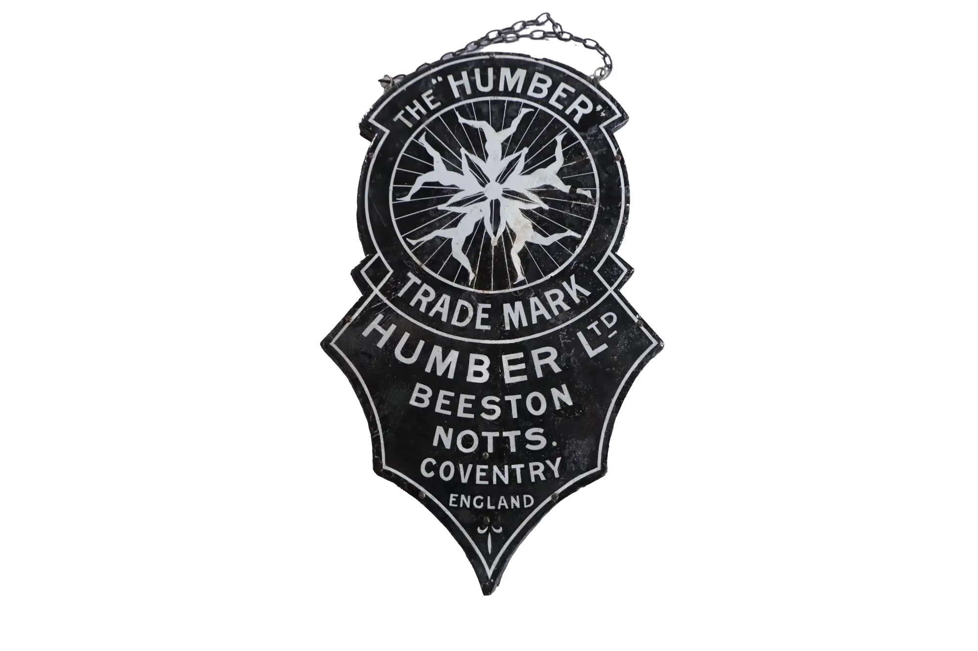 1915 Humber Double Sided Enamel Sign-For Sale