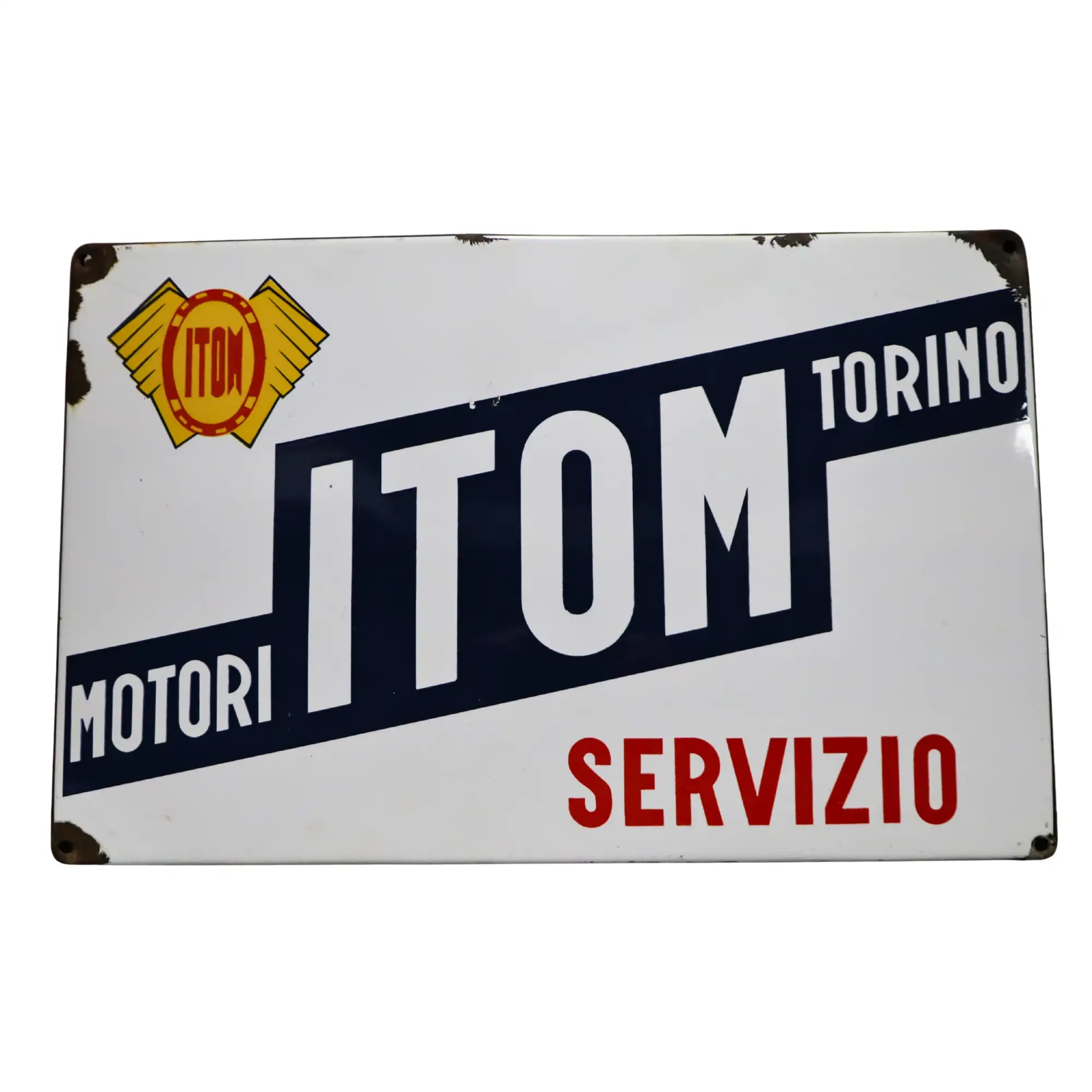 Itom Motori Torino Servizio Enamel Sign-For Sale