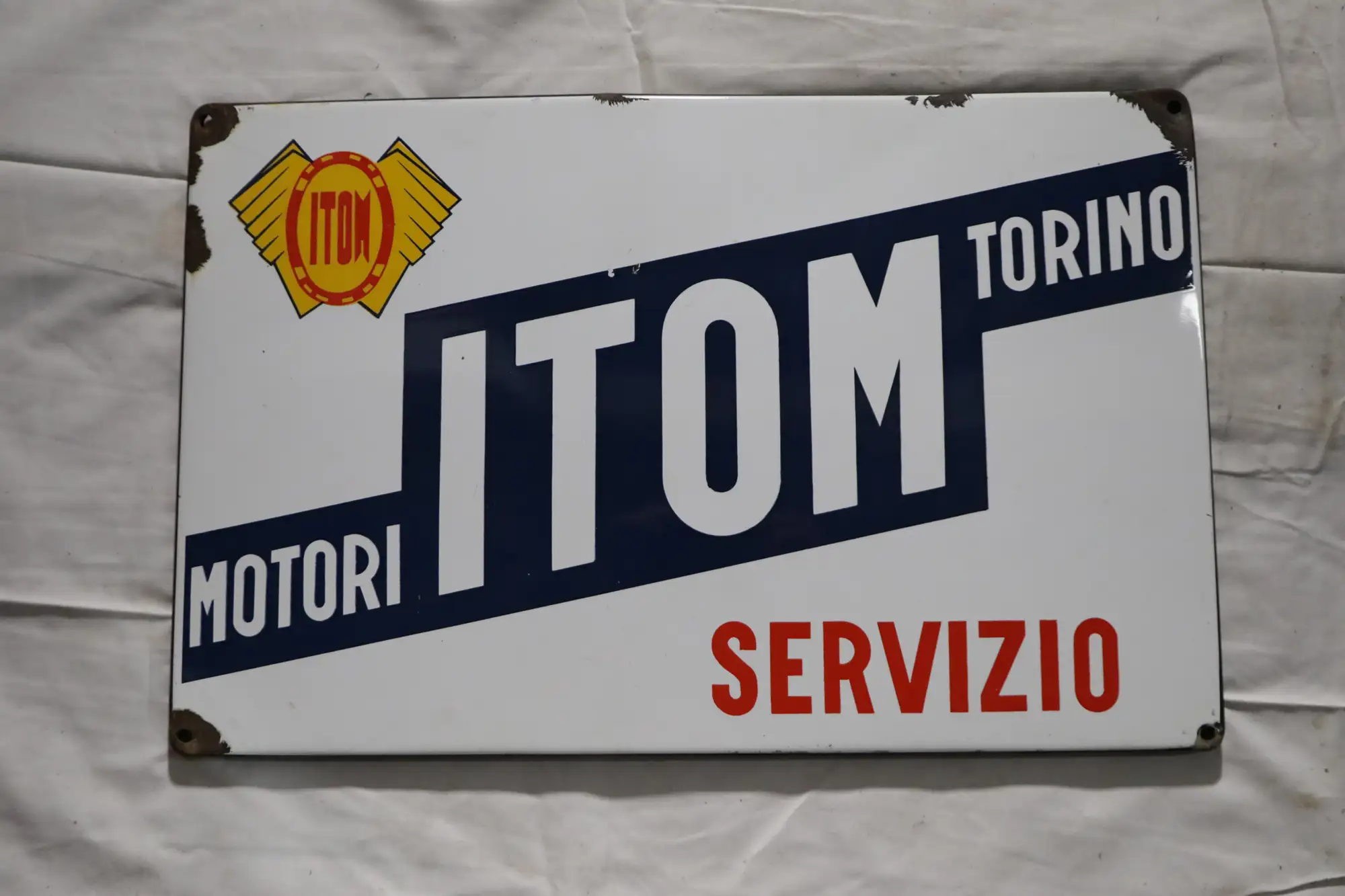 Itom Motori Torino Servizio Enamel Sign-For Sale