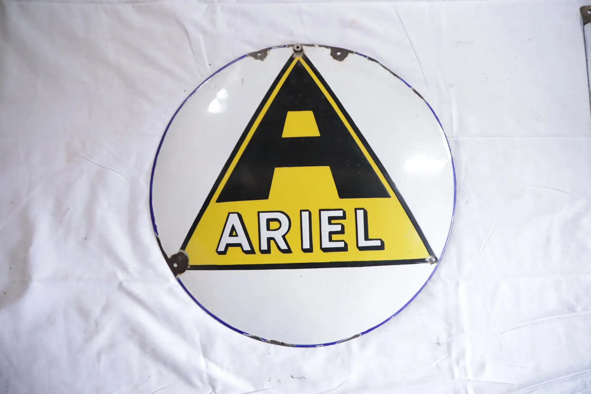 1930s Ariel Round Enamel Sign-For Sale