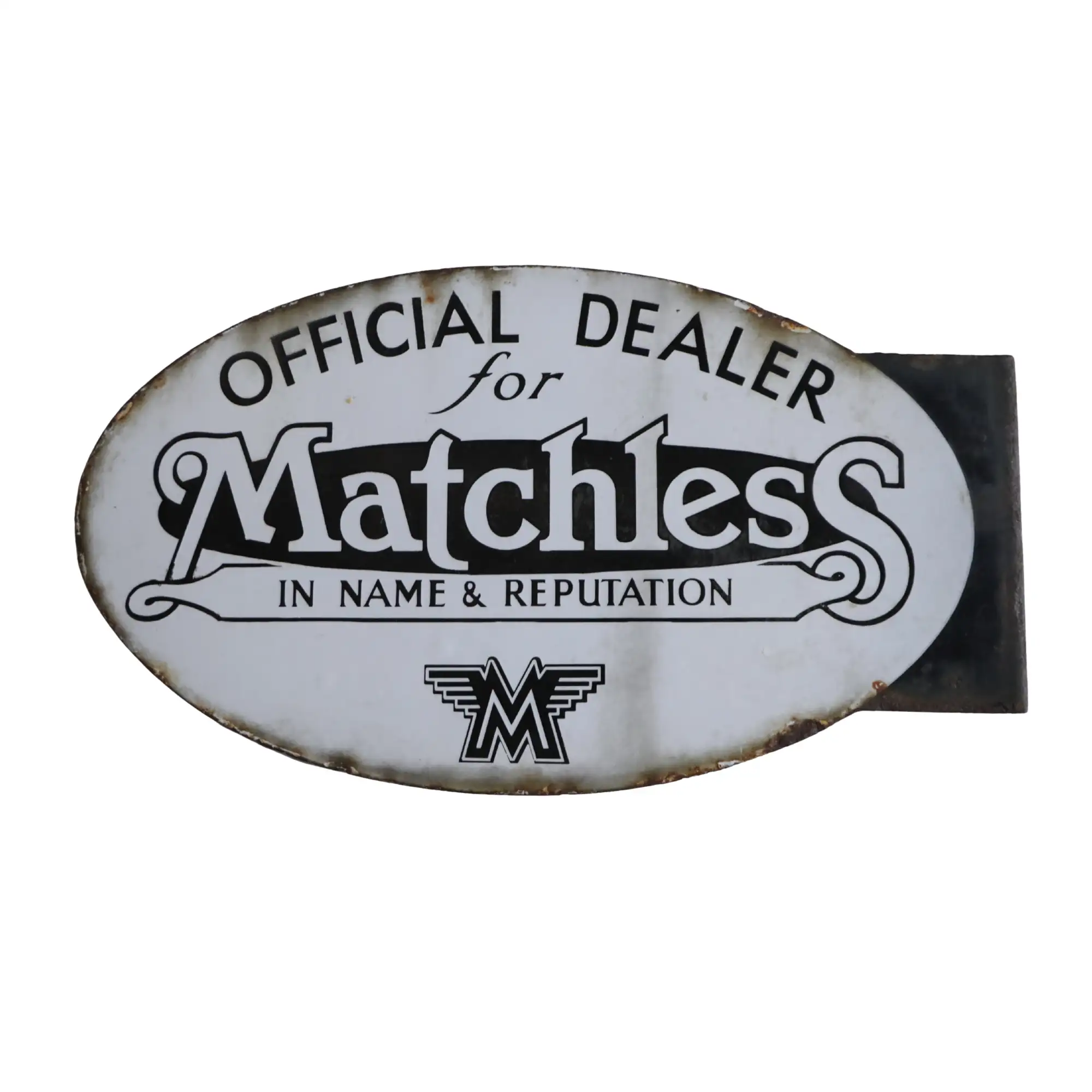 1920s Matchless Offical Dealer Enamel Wall Mounted Sign-For Sale
