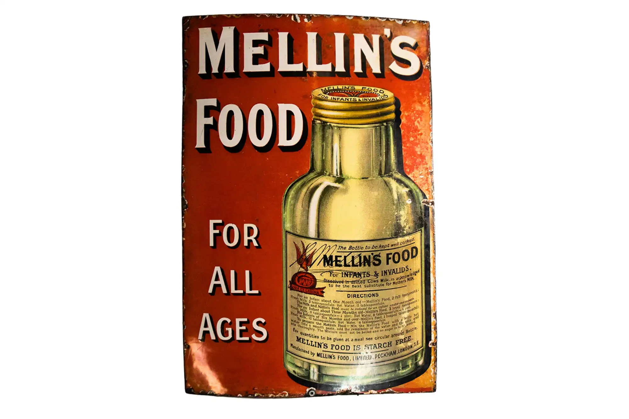 1920s Mellins Food Enamel Sign-For Sale