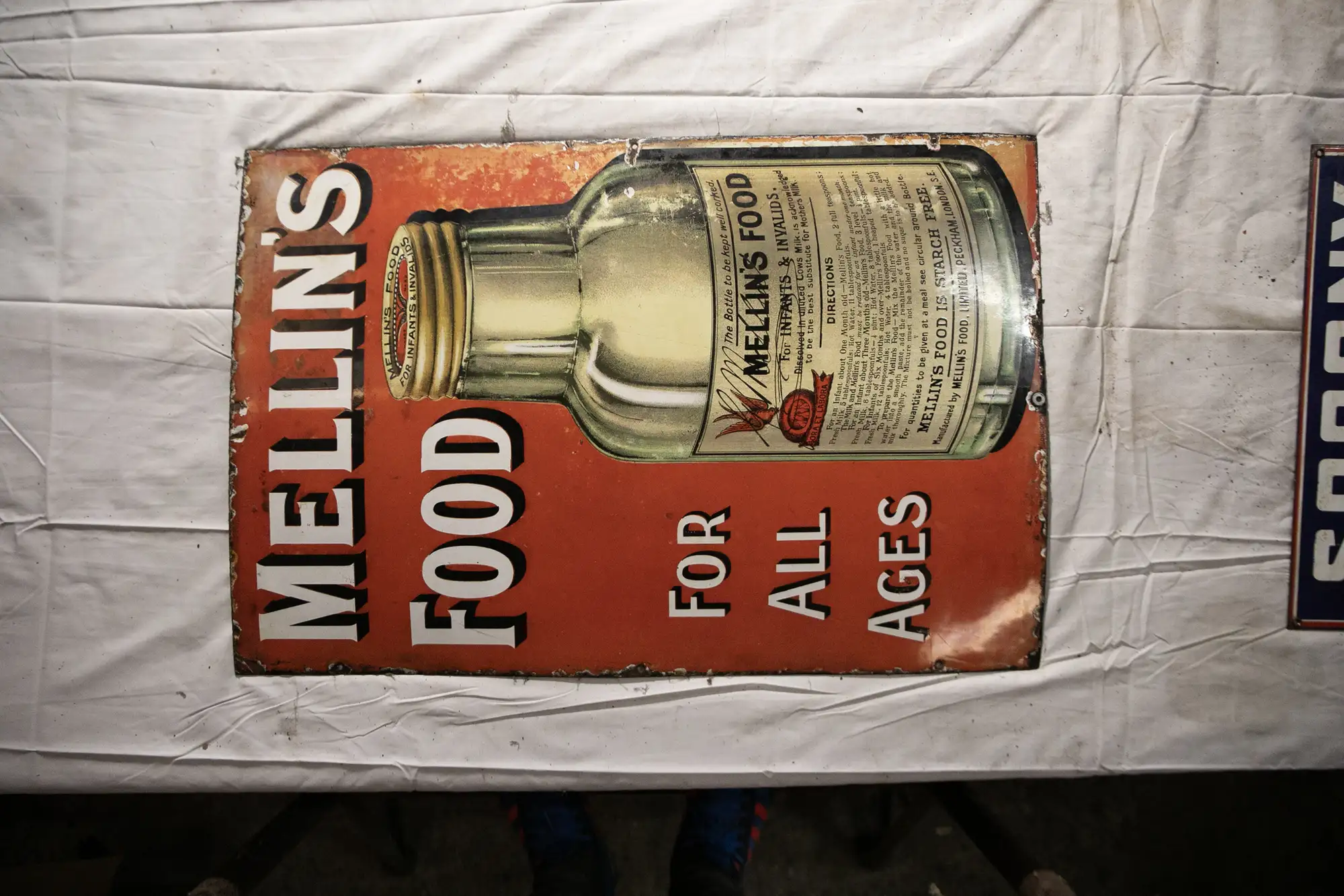 1920s Mellins Food Enamel Sign-For Sale
