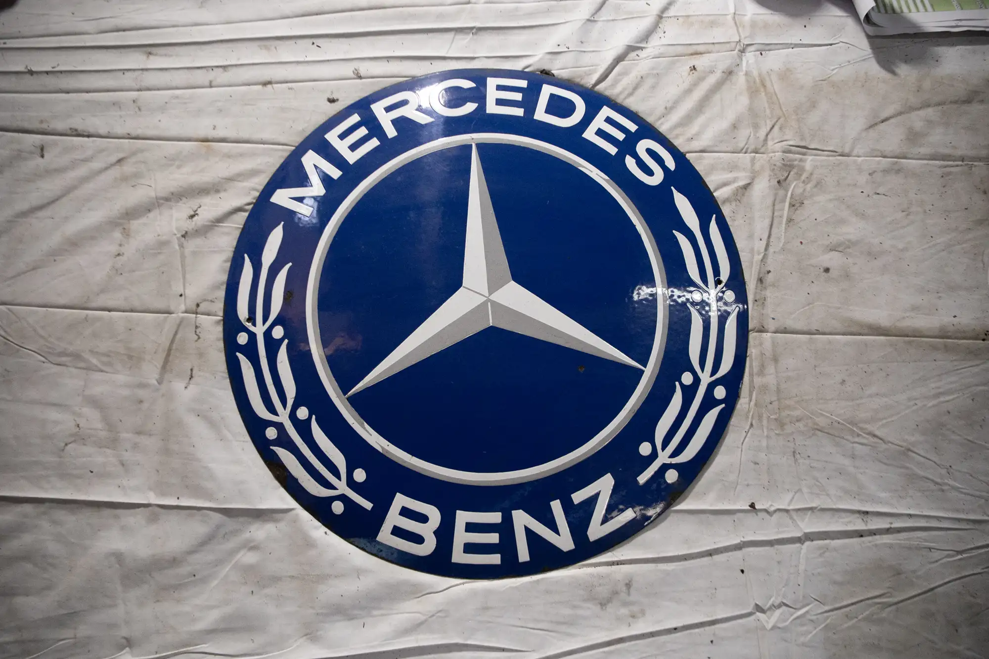 Mercedes-Benz Round Enamel Sign-For Sale