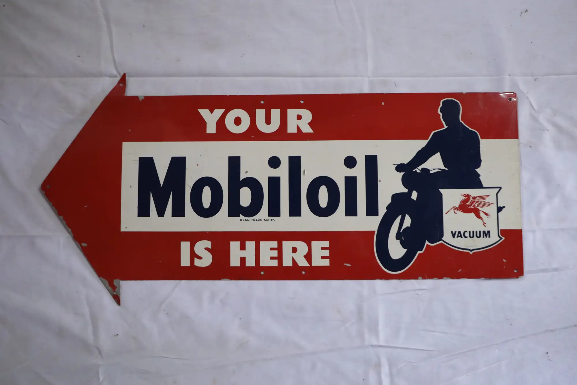 Mobiloil Enamel Sign-For Sale