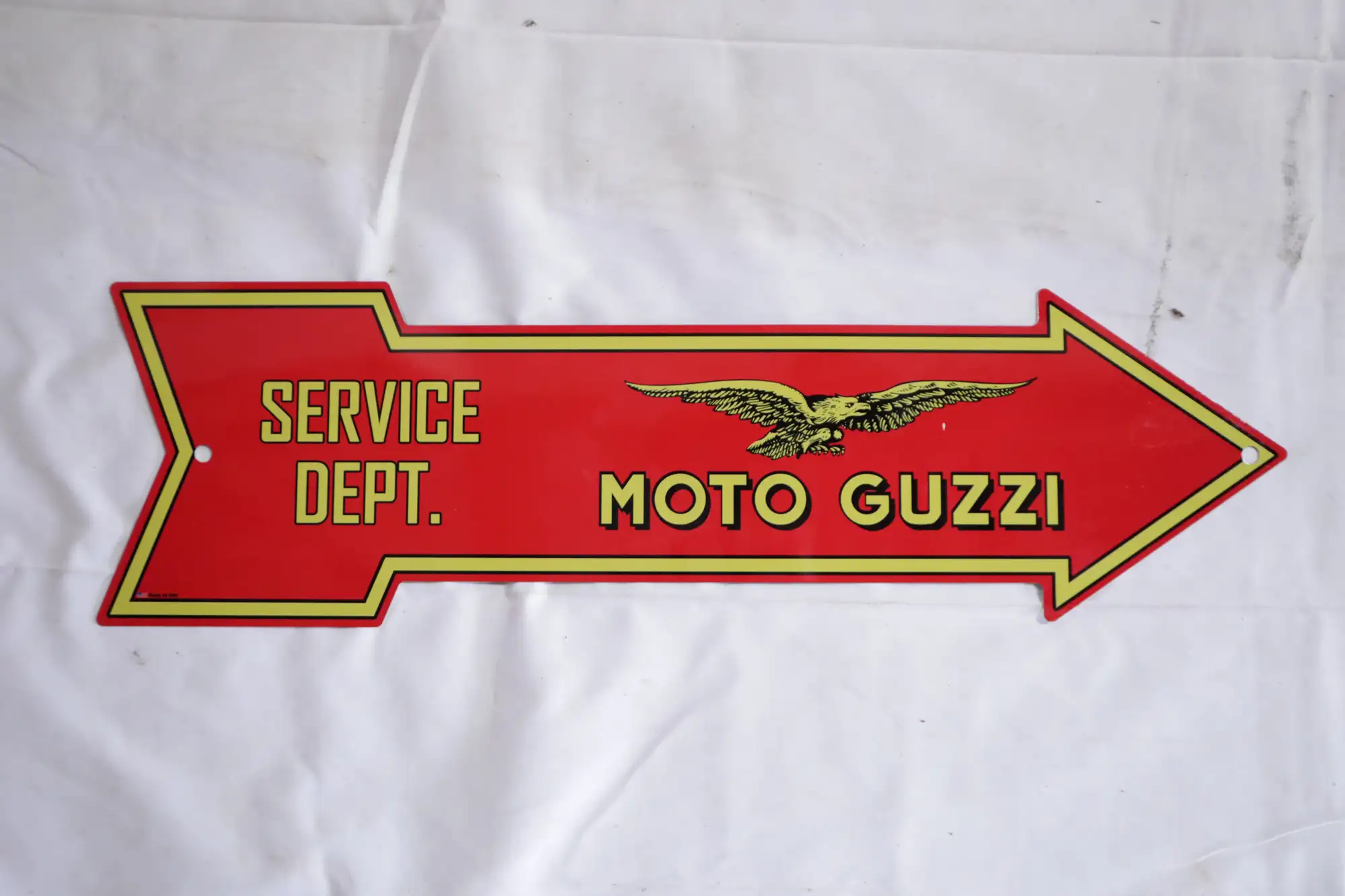 Moto Guzzi Service Dept. Enamel Sign-For Sale
