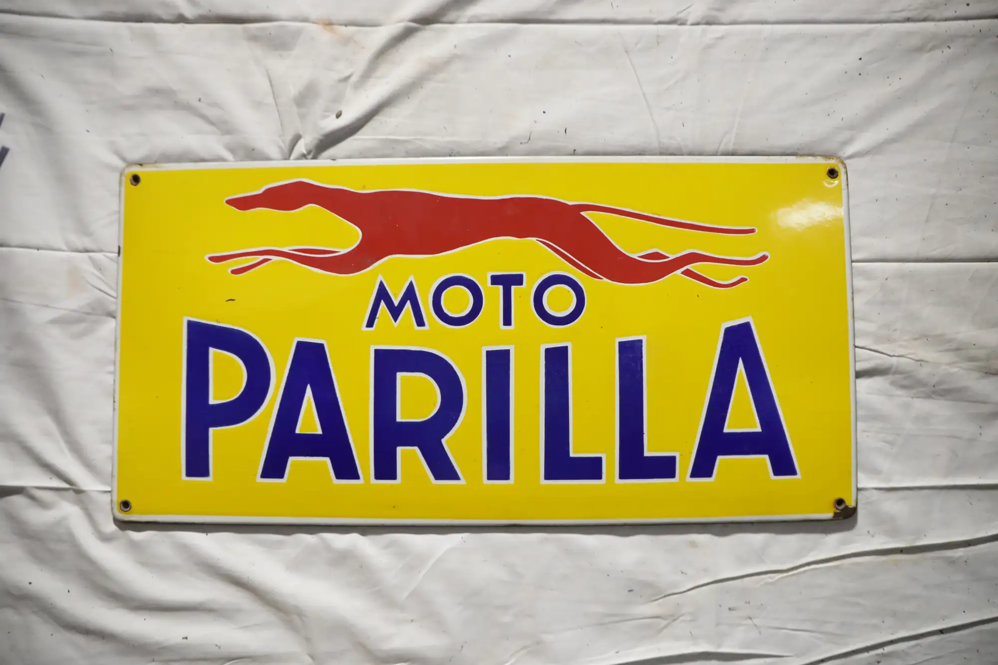 1960s Moto Parilla Enamel Sign-For Sale