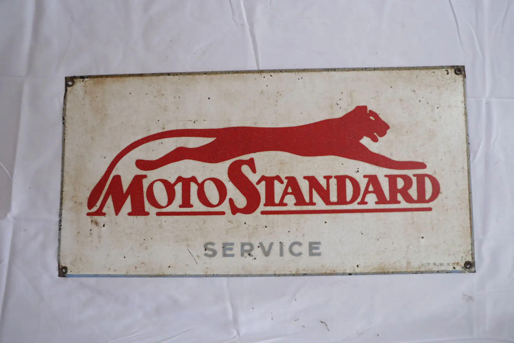 1930s MotoStandard Service Enamel Sign-For Sale