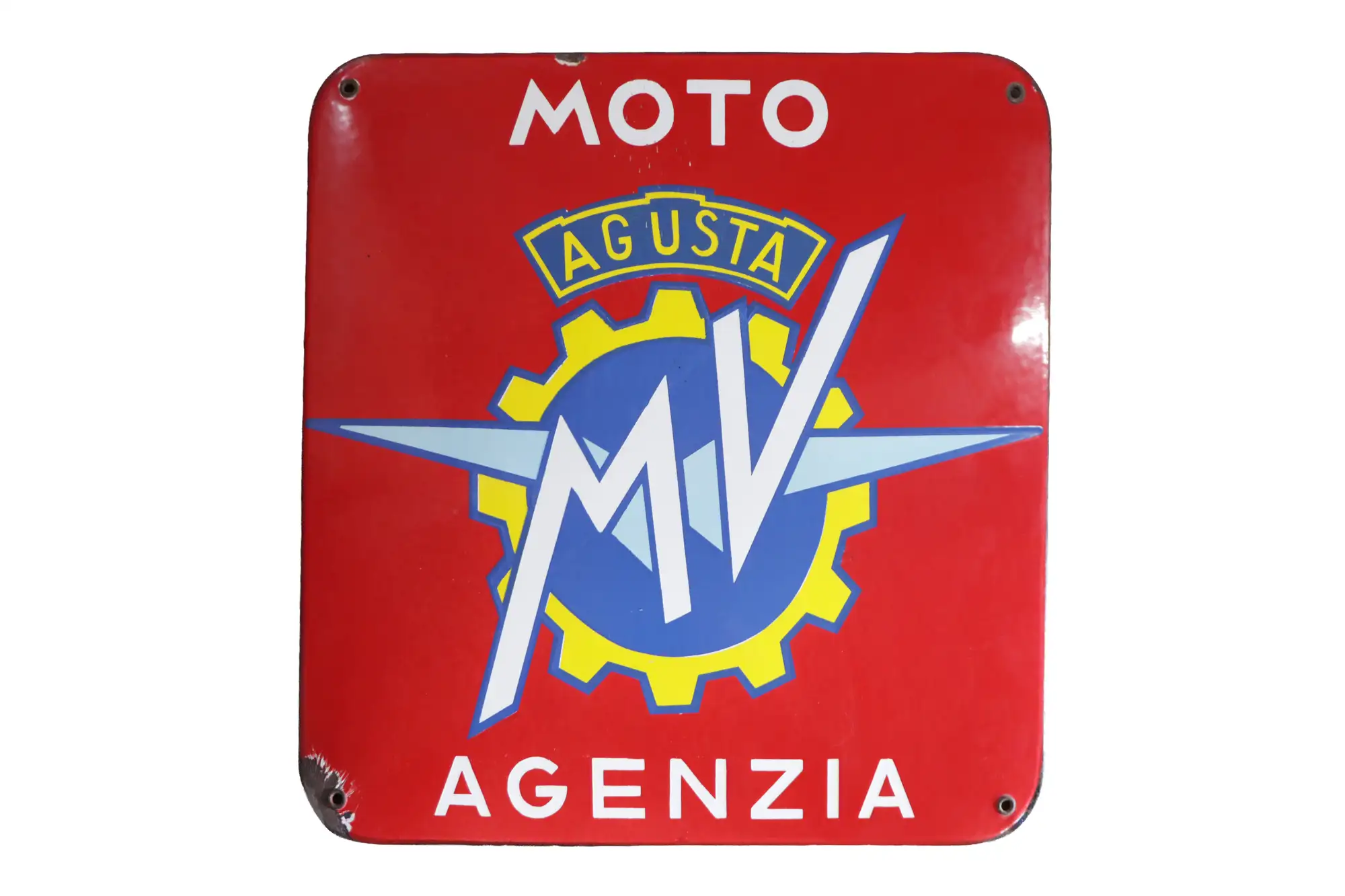 1950s MV Agusta Moto Agenzia Enamel Sign-For Sale