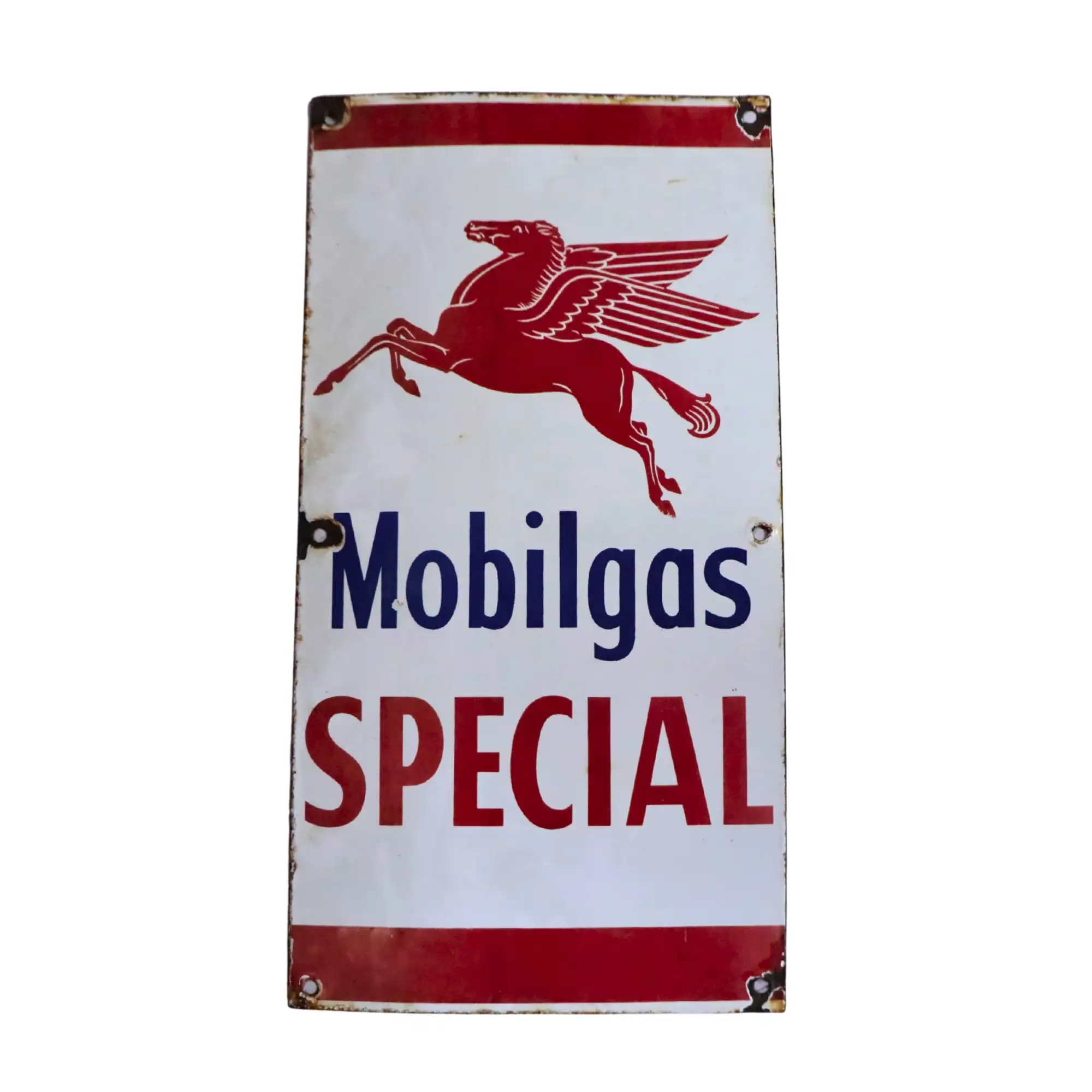 Mobilgas Special Pegasus Enamel Sign-For Sale