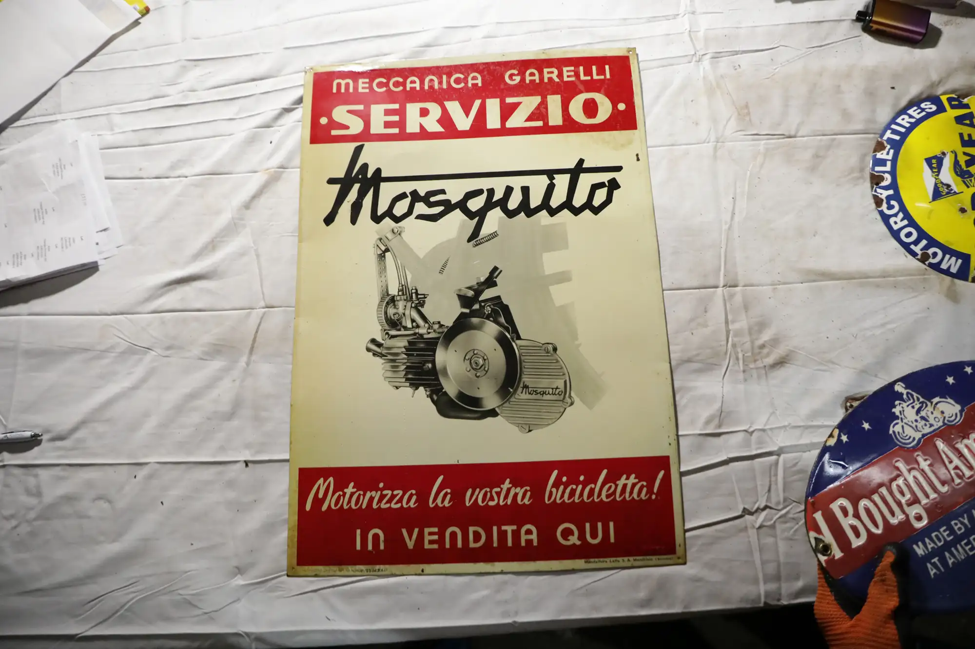 Mosquito Servizio Enamel Sign-For Sale
